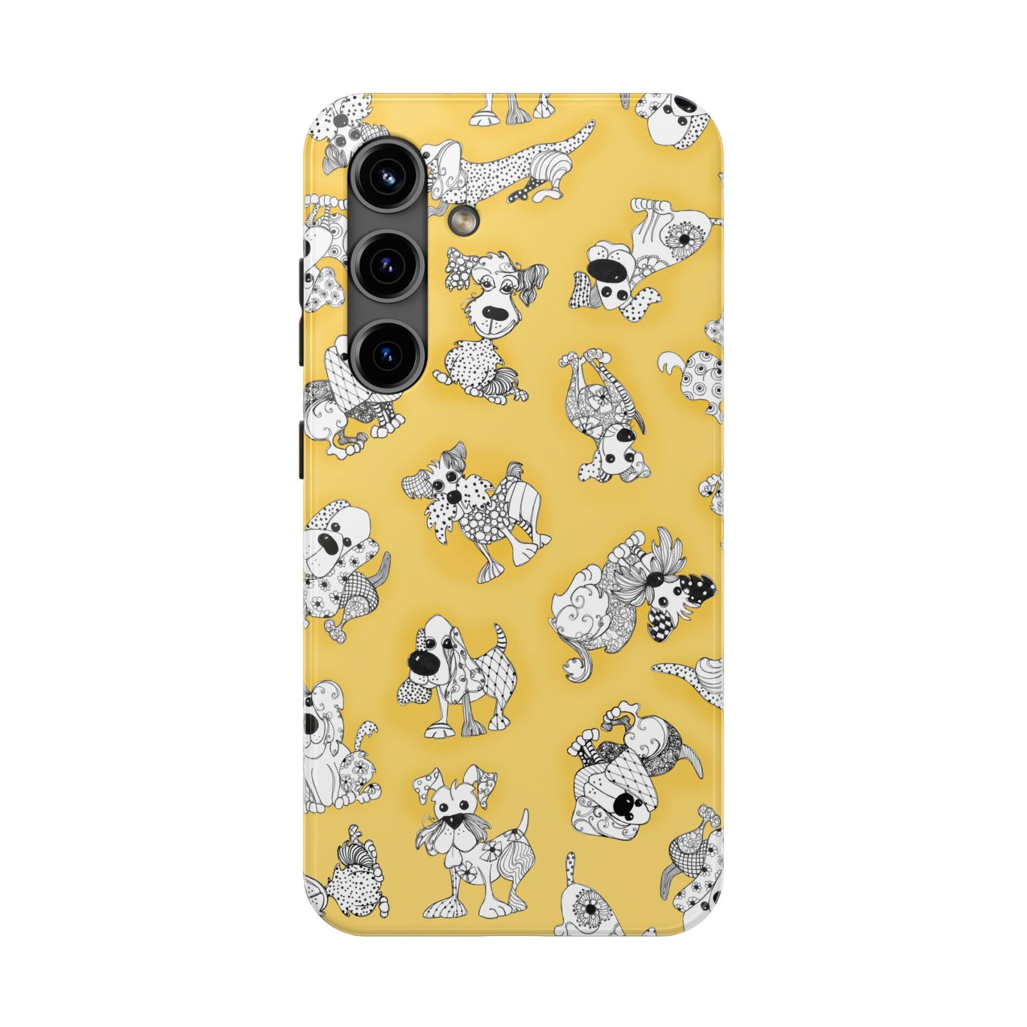 Doodle Dogs Yellow Phone Case