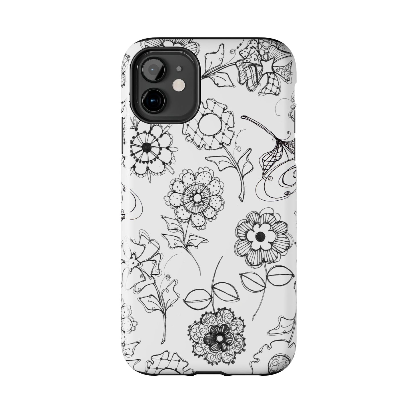 Paper Posies White Phone Case