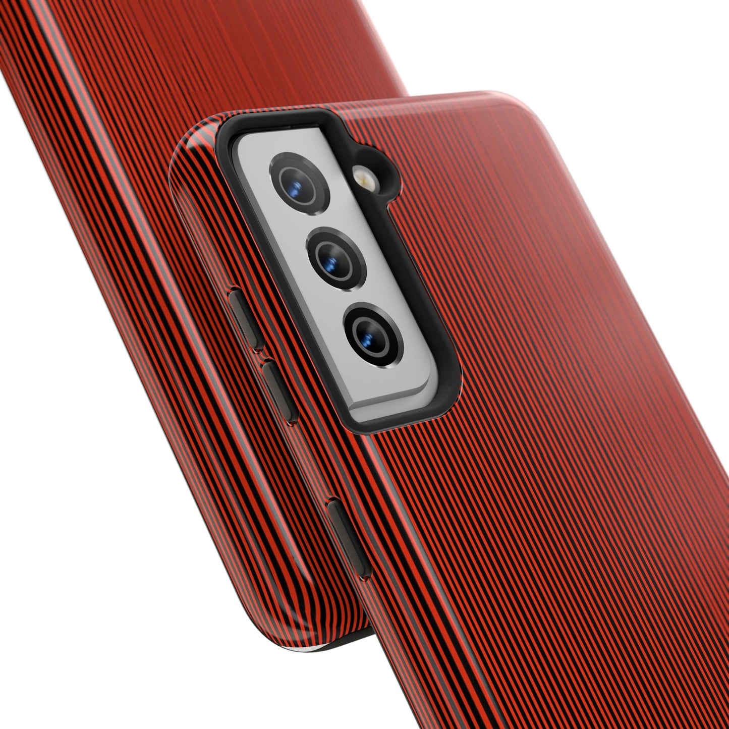 Pin Stripe Red / Black Phone Case