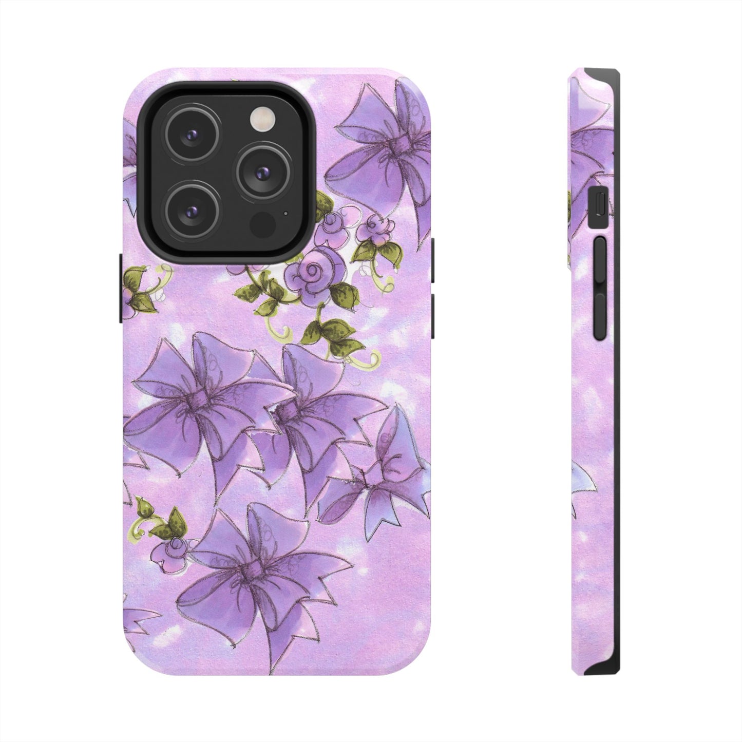 Bows & Flowers Purple Phone Case