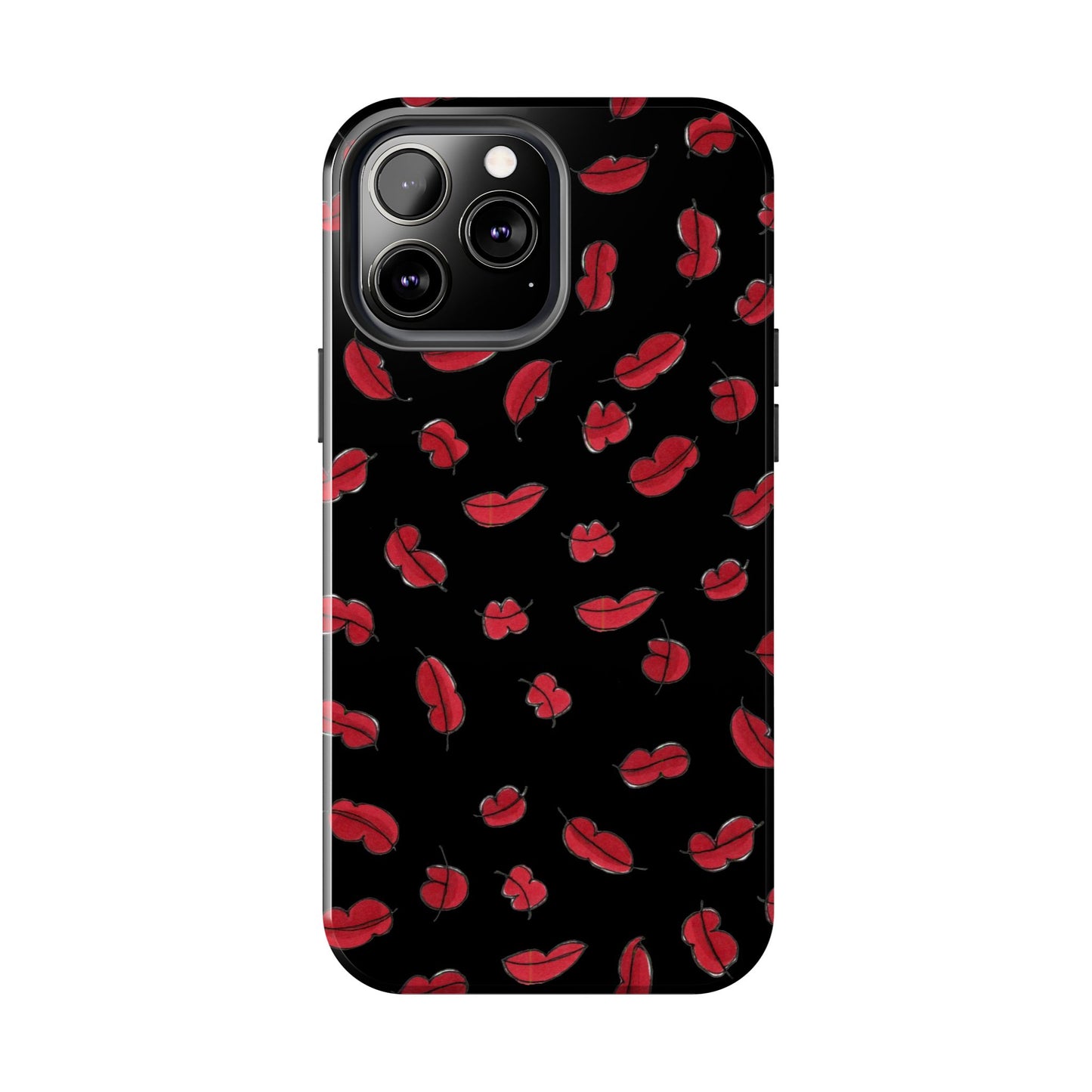 Lotsa Lips Black Phone Case