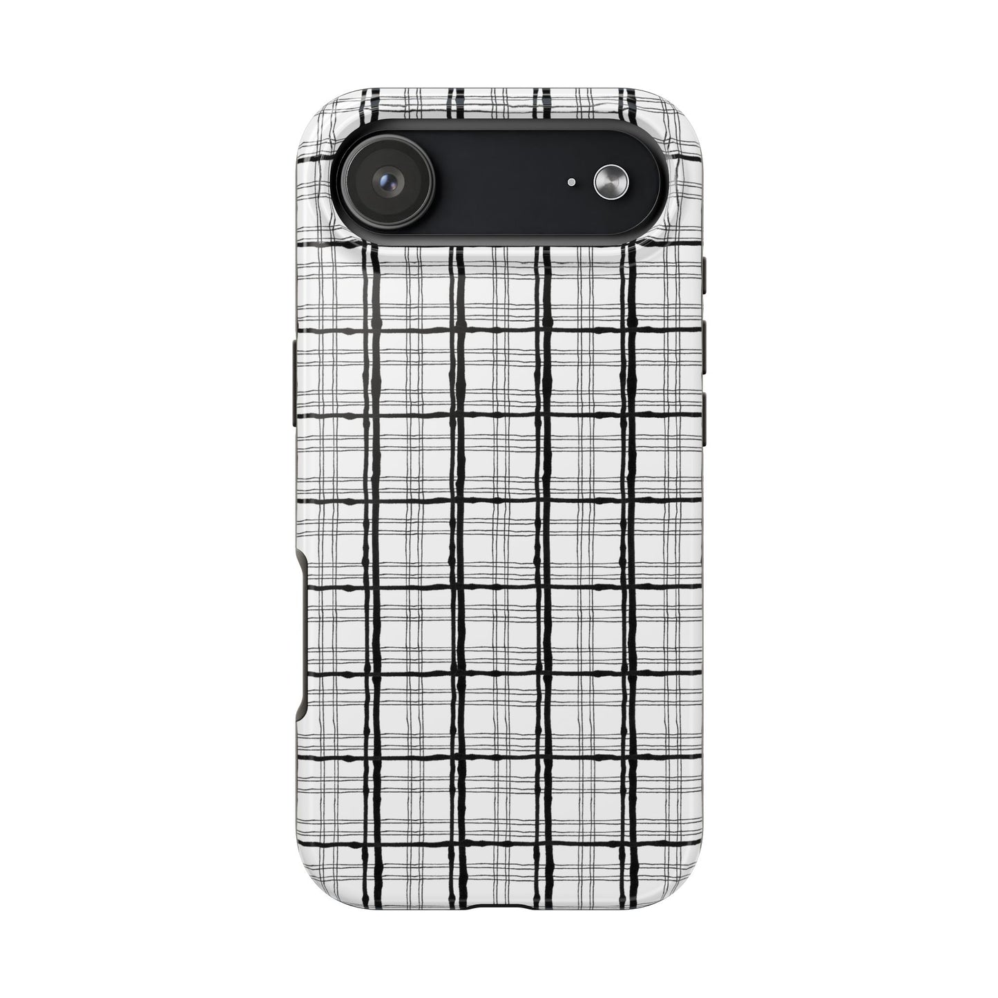 Sophistiplaid White / Black Phone Case