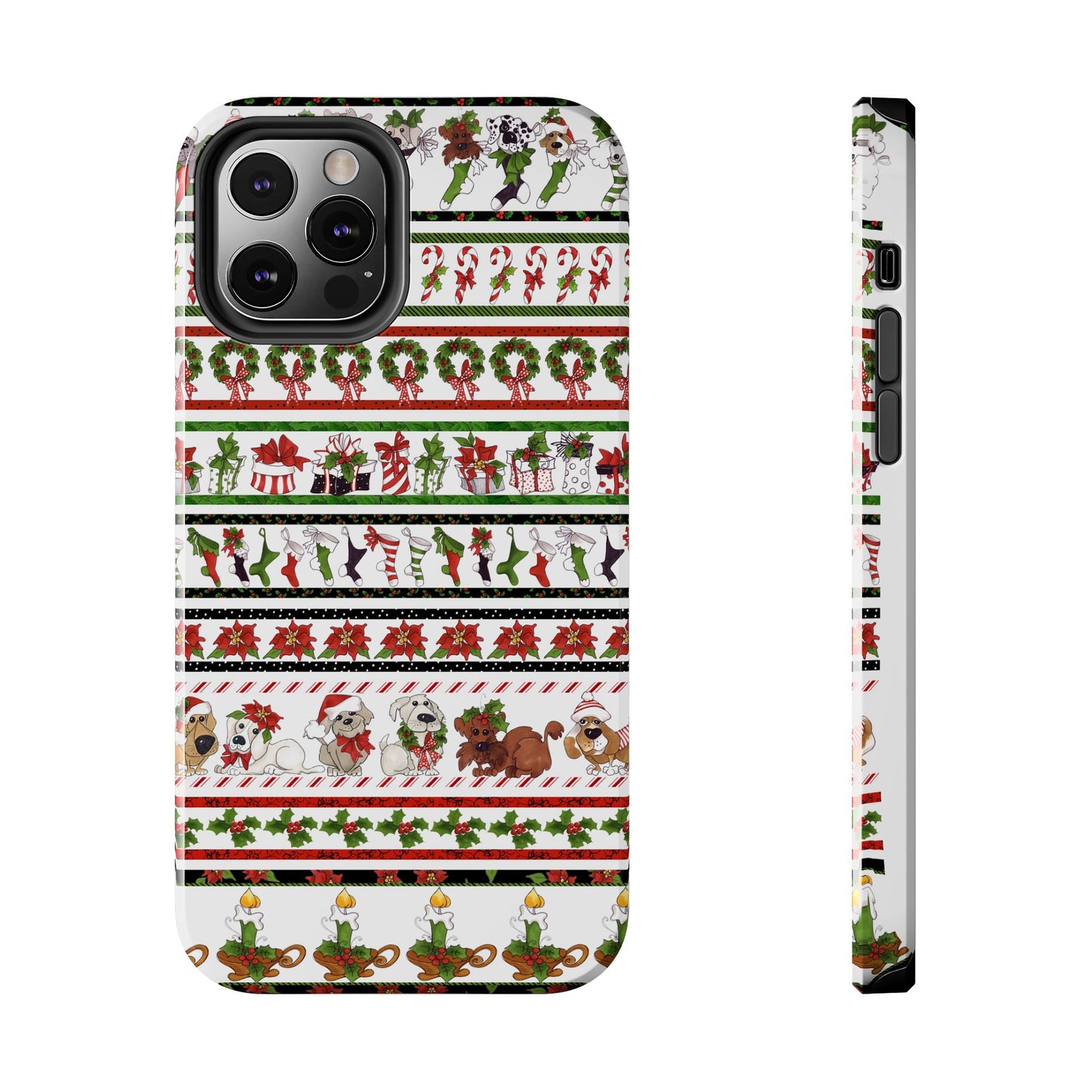 Holiday Borders White Phone Case