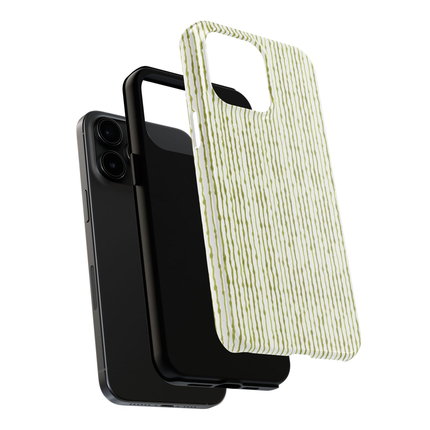 Faux Seersucker White / Green Phone Case