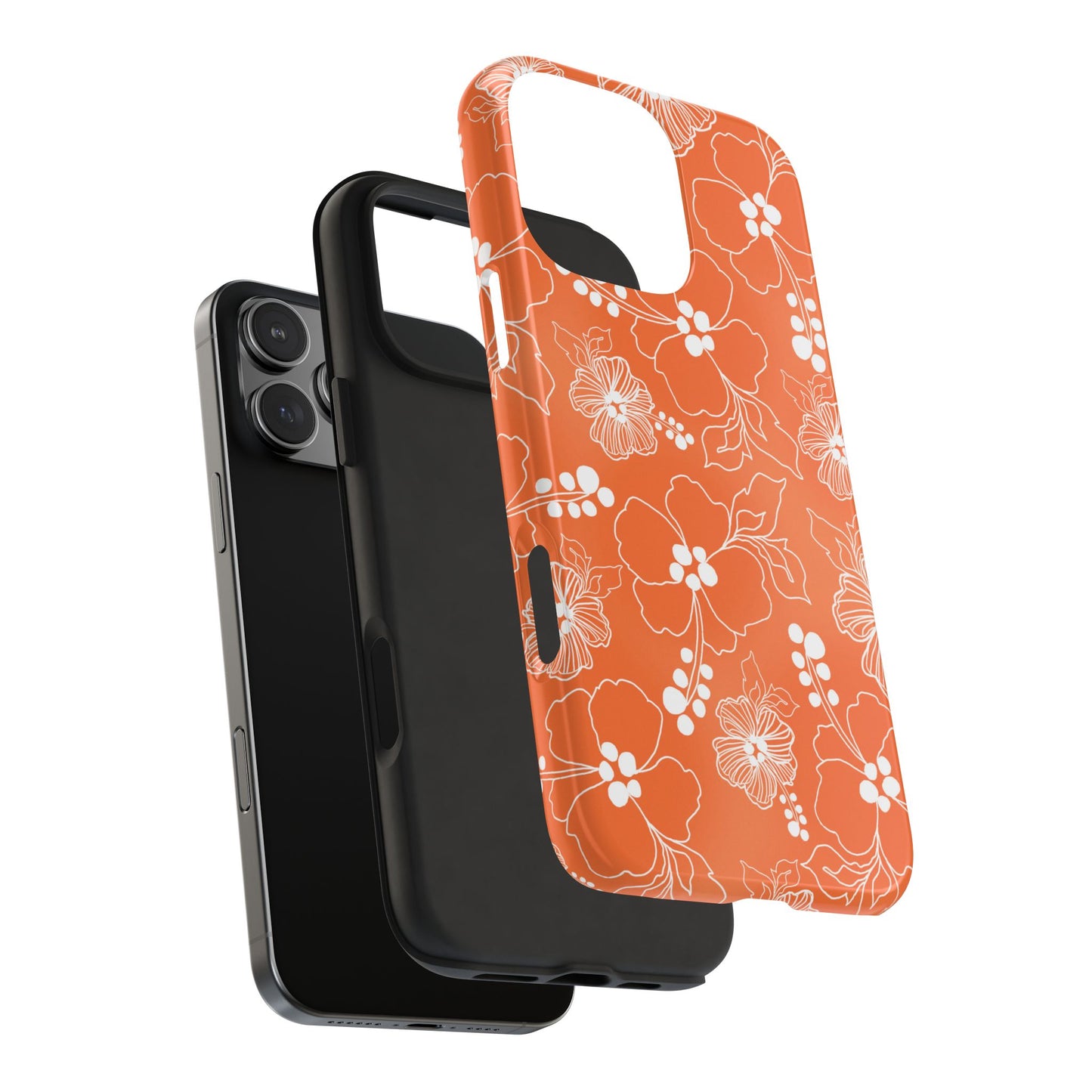Lacey Hibiscus Coral Phone Case