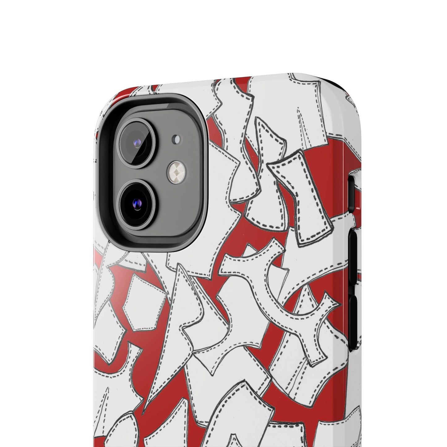 Pattern Pieces Red Phone Case