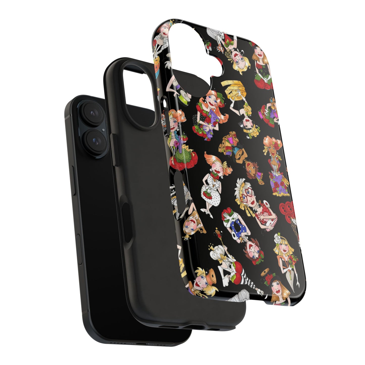 Curious Toss Black Phone Case