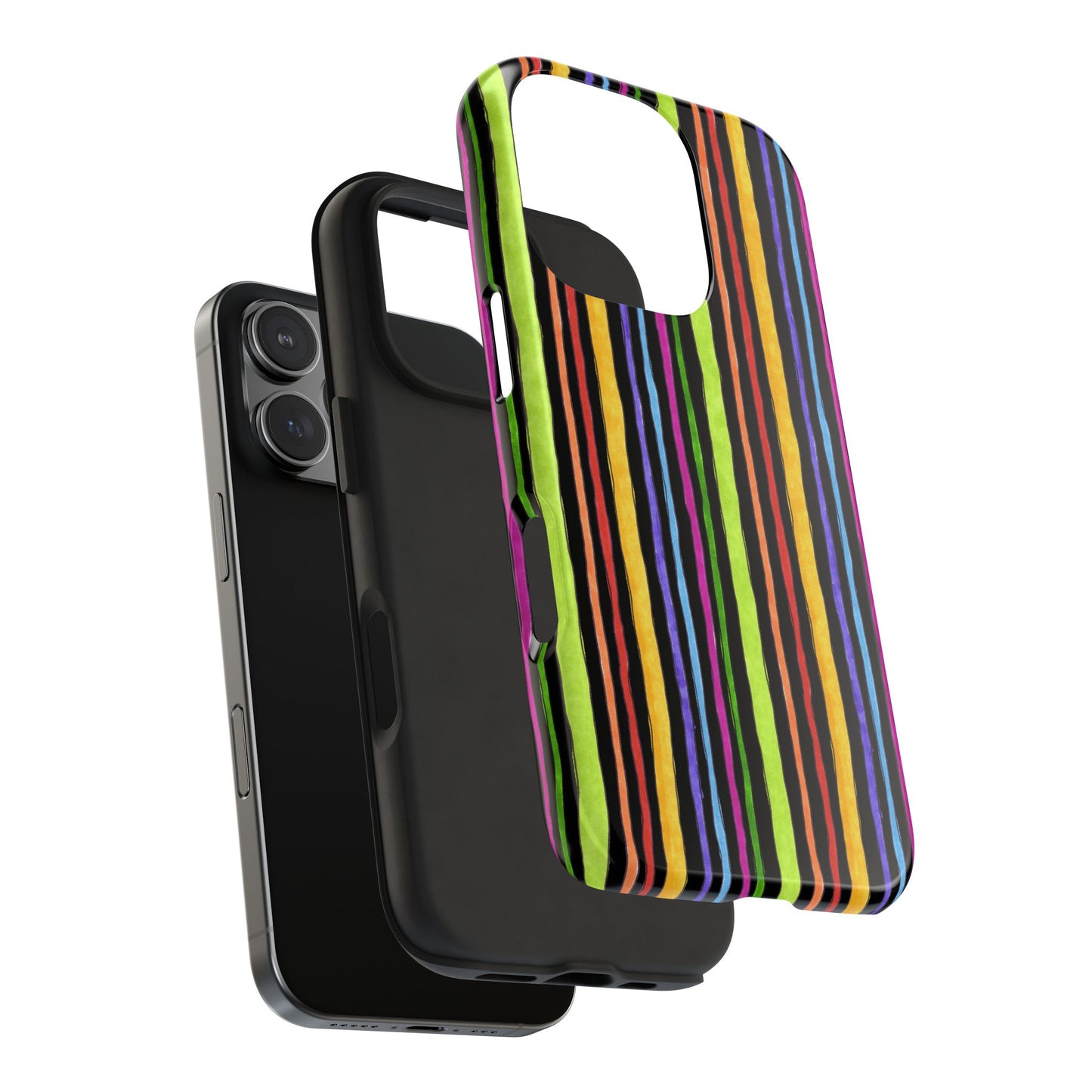 Stripe Fancy Black Phone Case