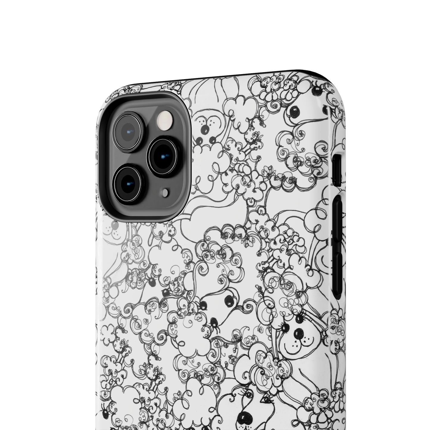 Poodle Party White Phone Case