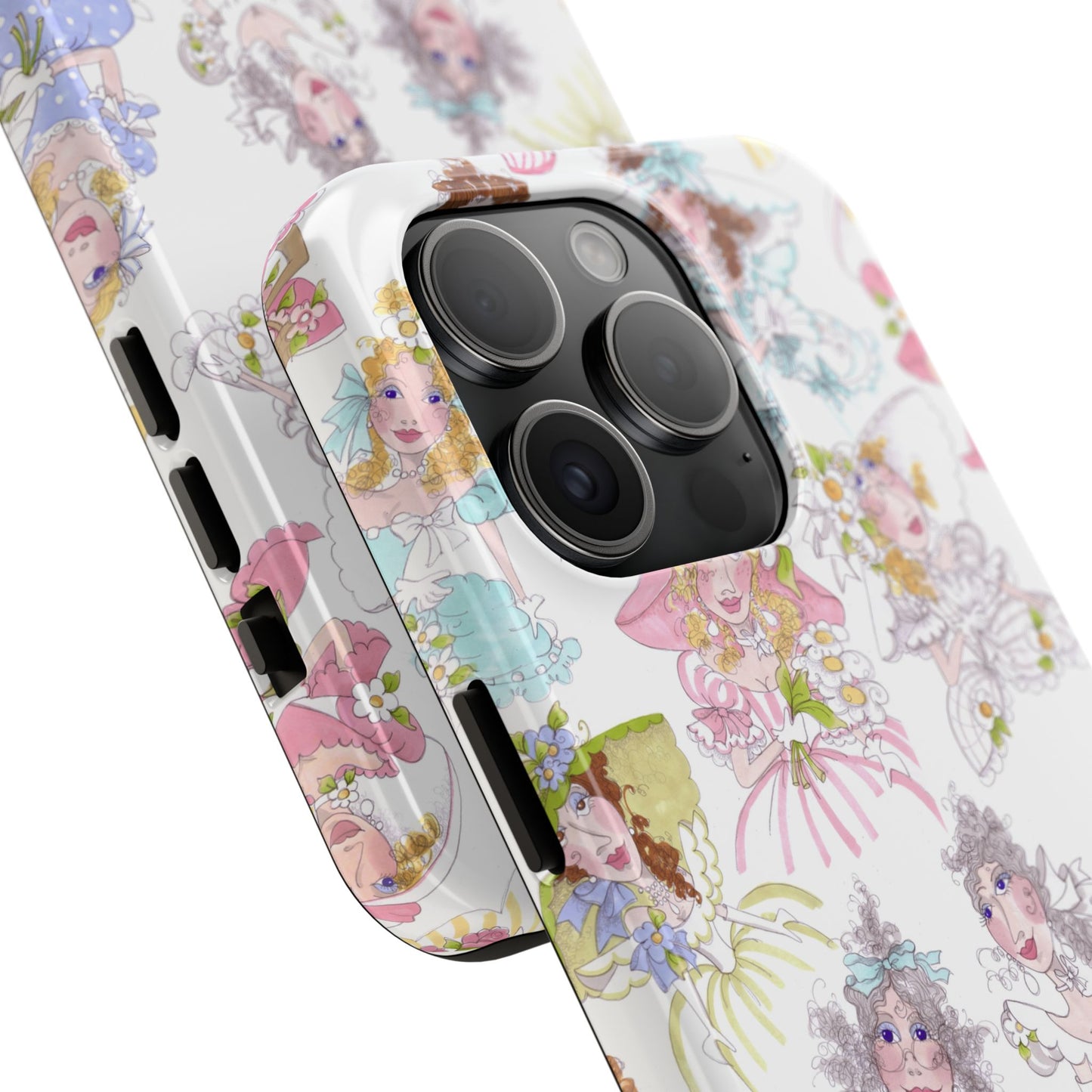 Tossed Belles White Phone Case