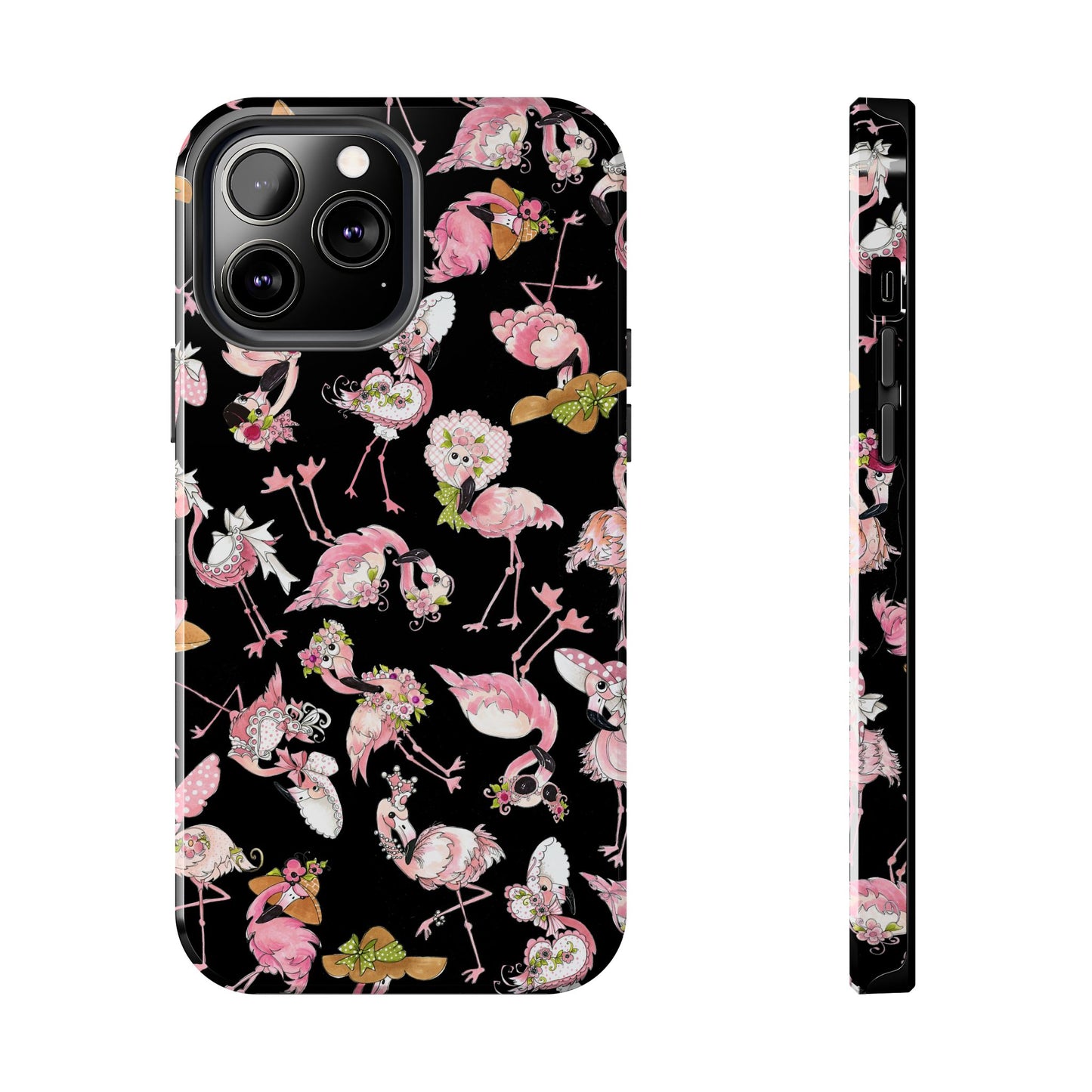 Tossed Flams Black Phone Case