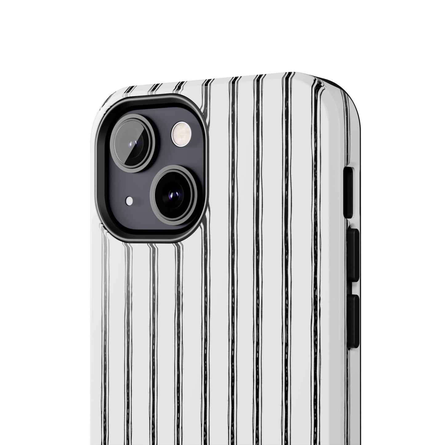 Napkin Stripe White / Black Phone Case