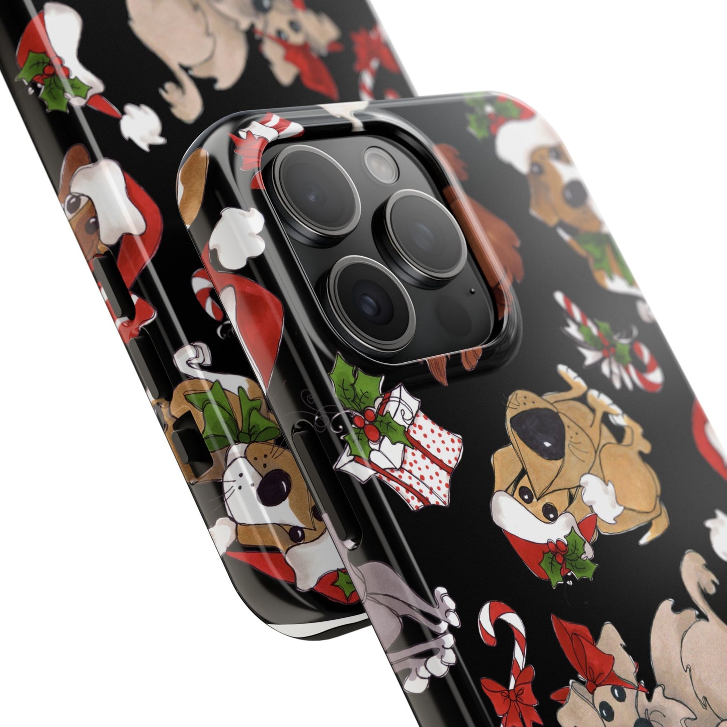 Doggie Toss Black Phone Case