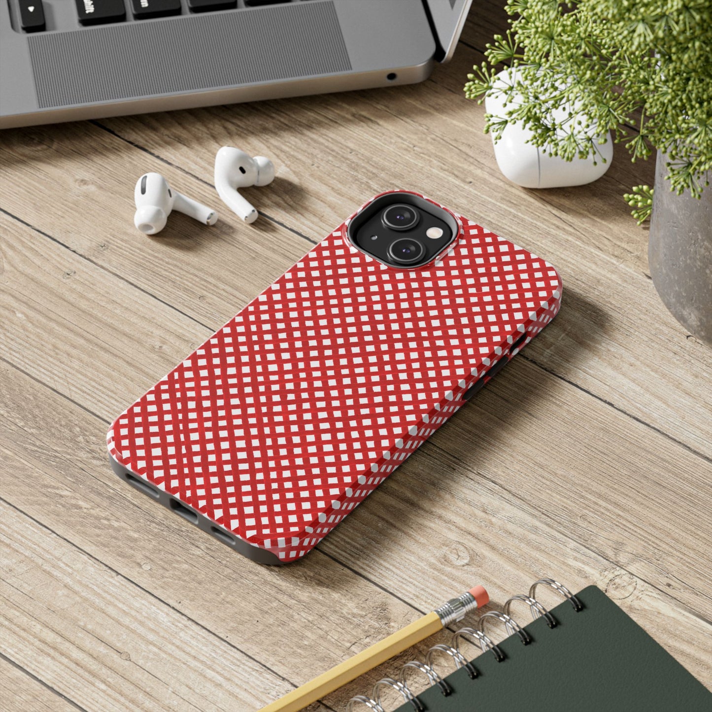 Trellis Check Red Phone Case