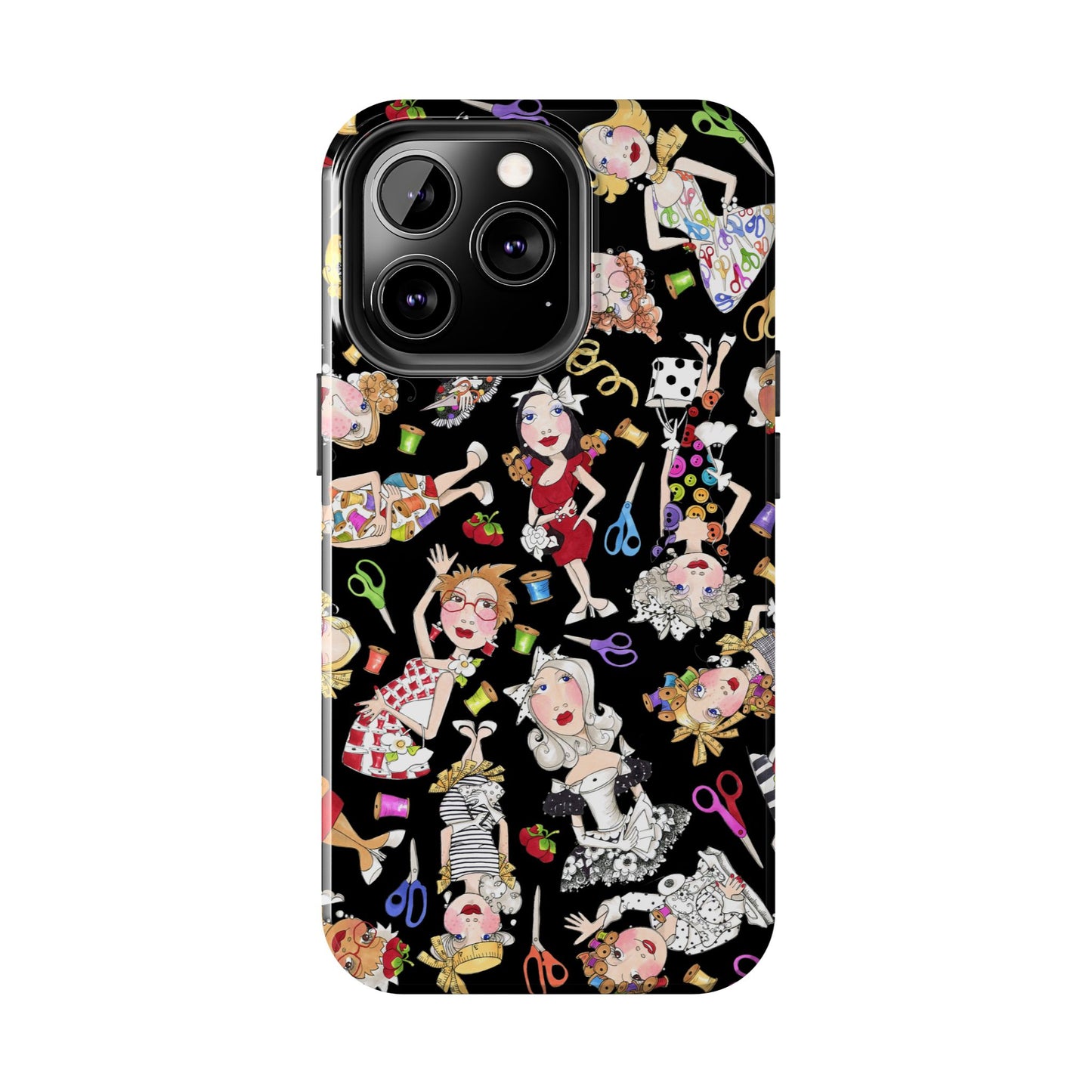 Sew Tossed Black Phone Case