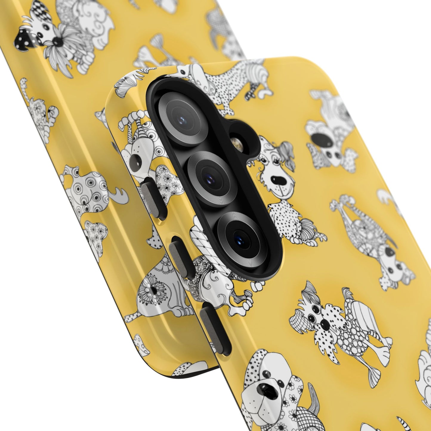 Doodle Dogs Yellow Phone Case