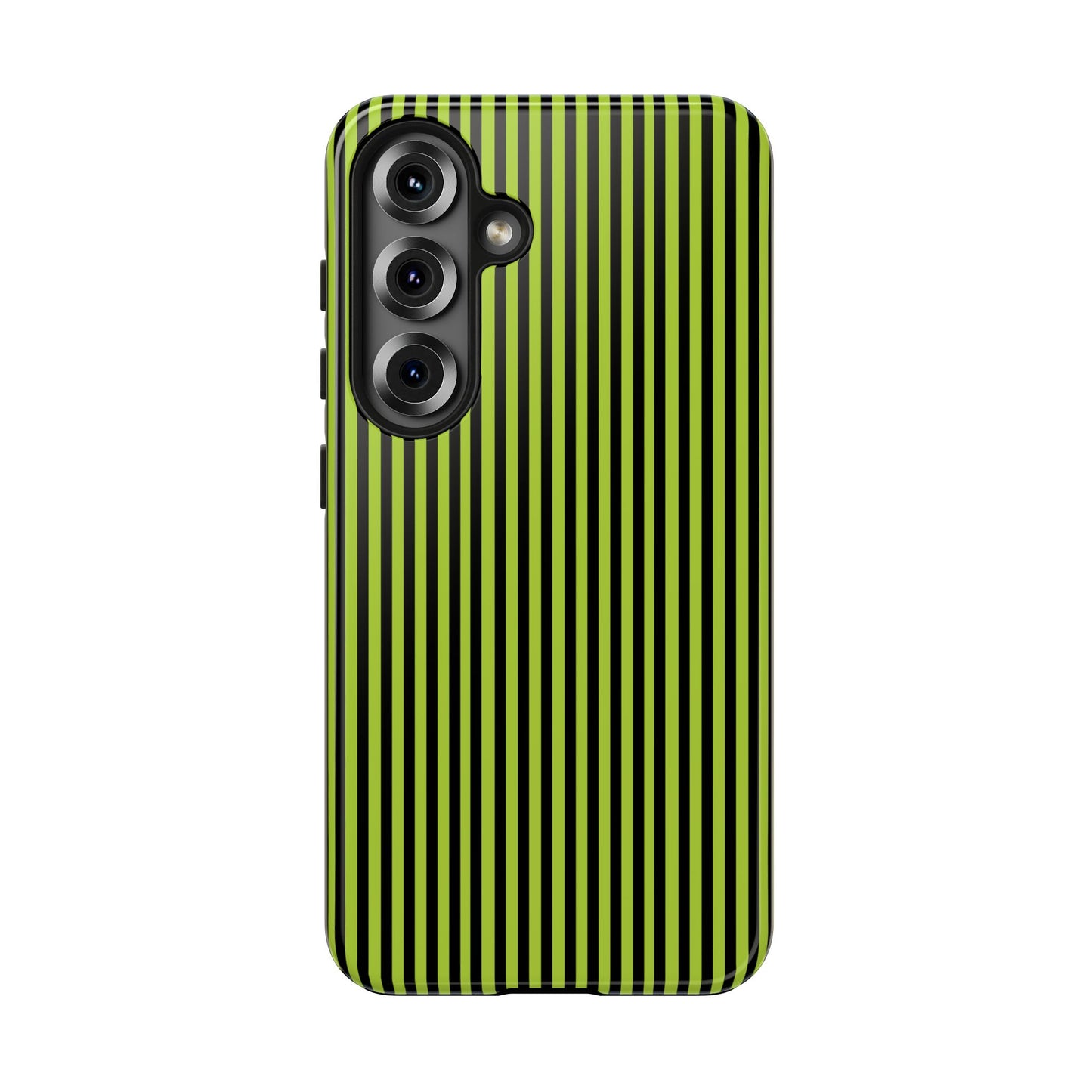 Stripe Green / Black Phone Case