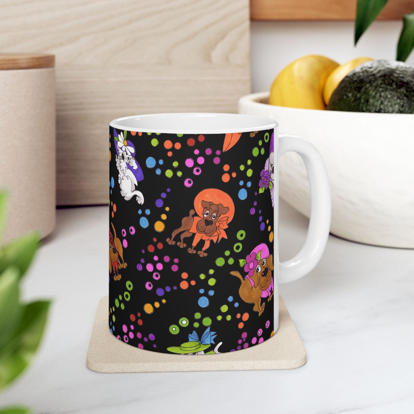 Spot the Dog Black / Multi Cup