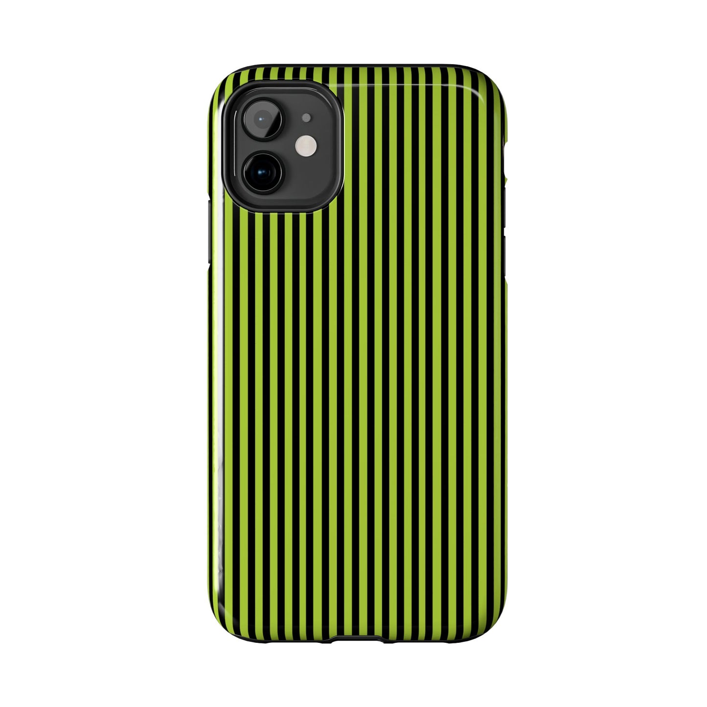 Stripe Green / Black Phone Case