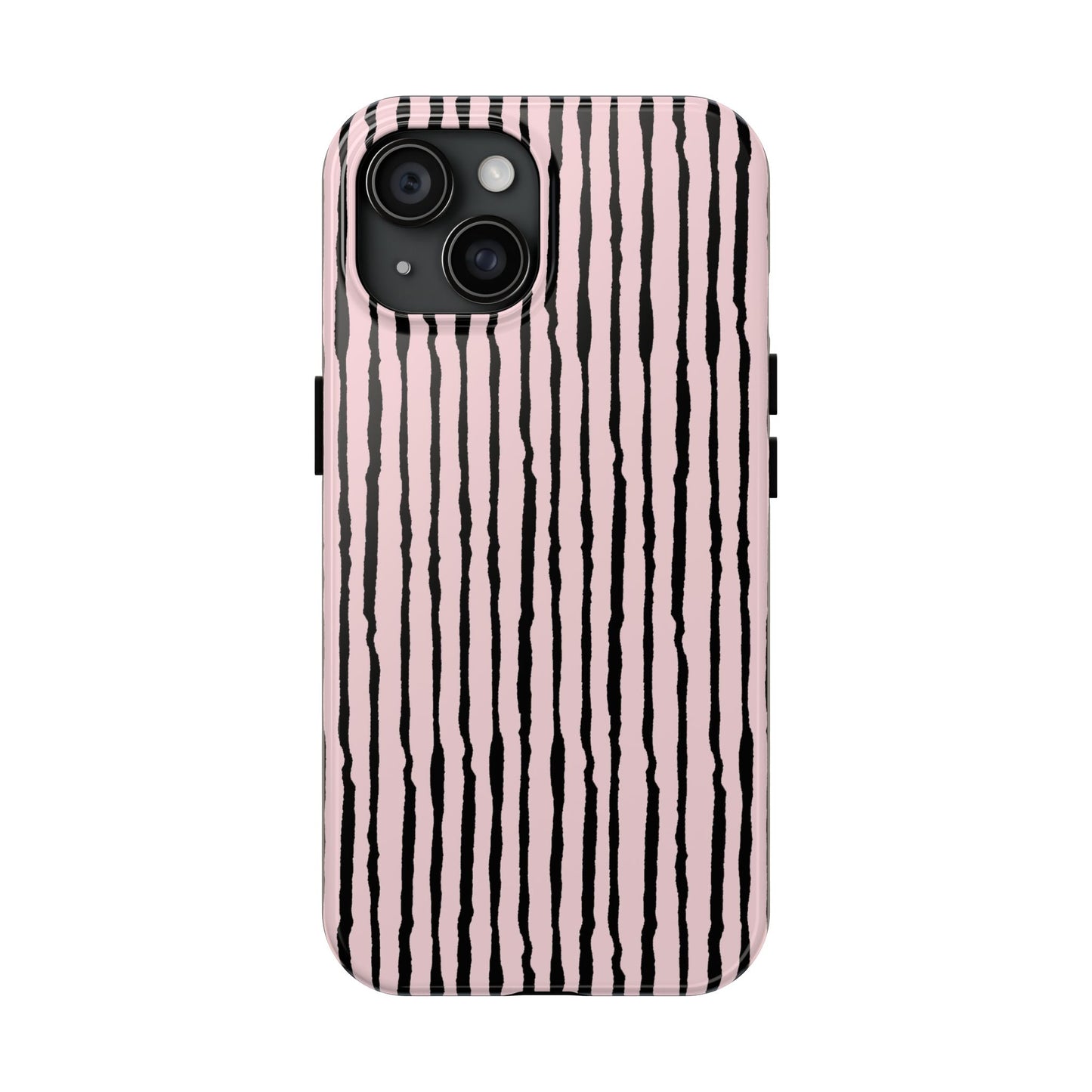 Sorta Stripe Light Pink / Black Phone Case