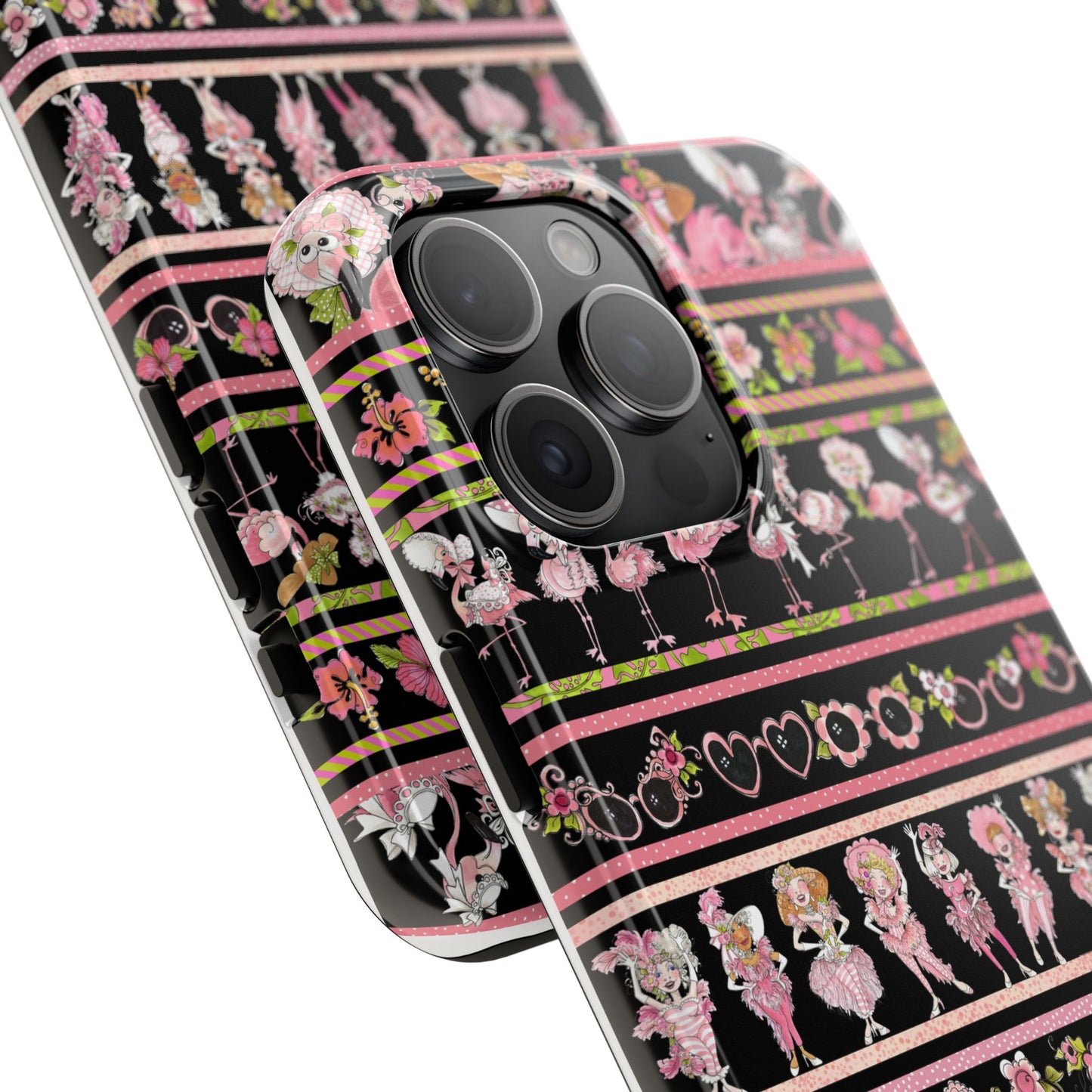 Flam Borders Black Phone Case