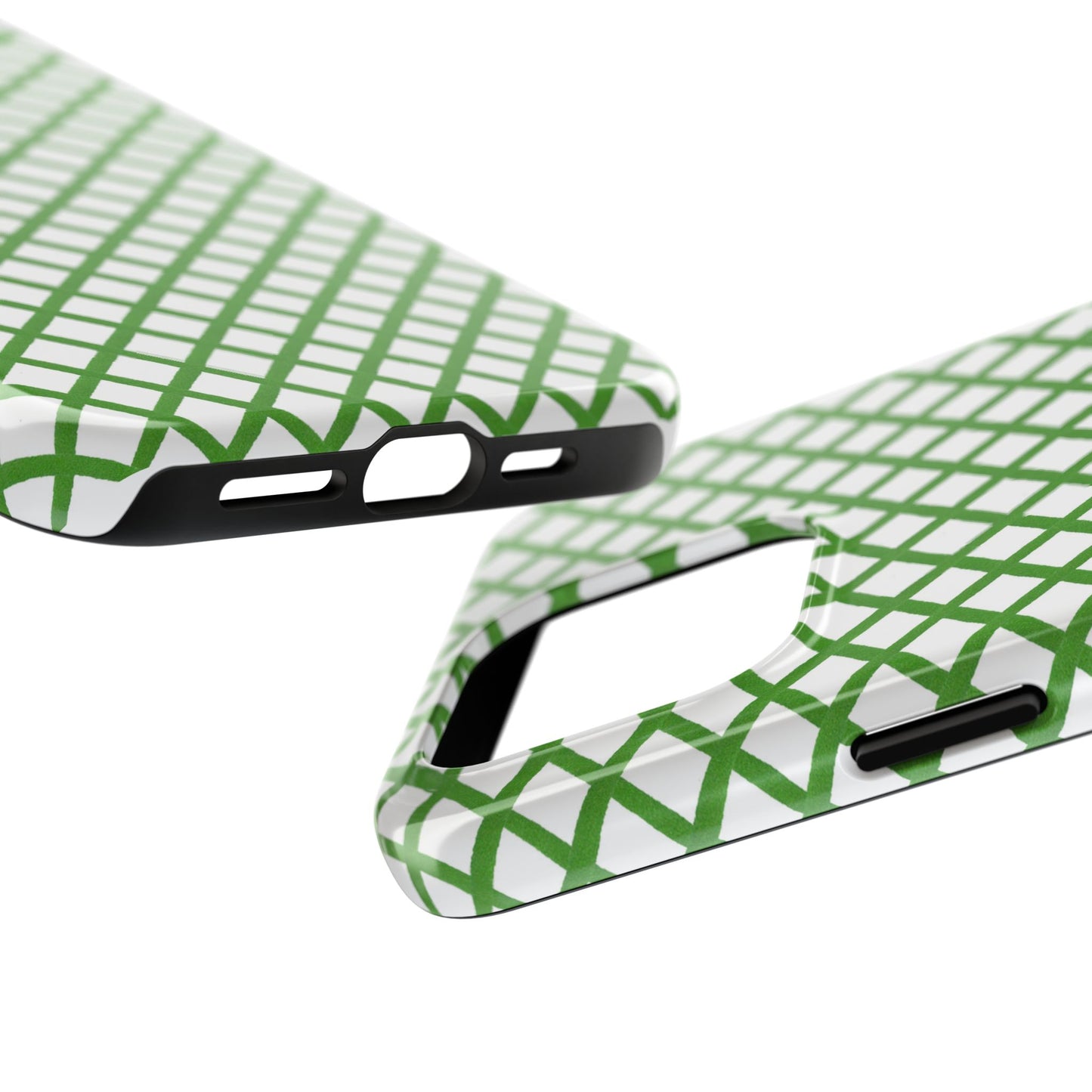 Trellis White / Green Phone Case