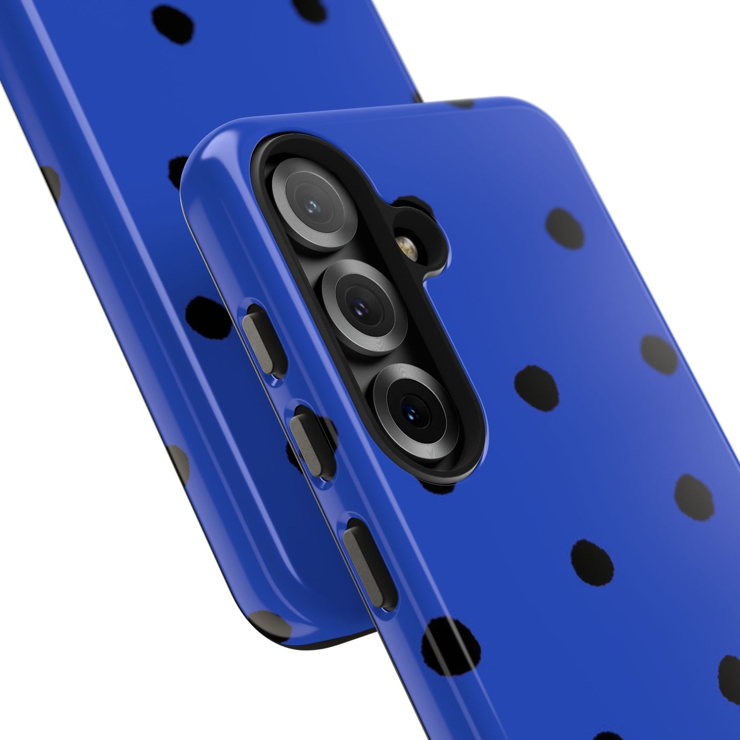 Dinky Dots Blue / Black Phone Case