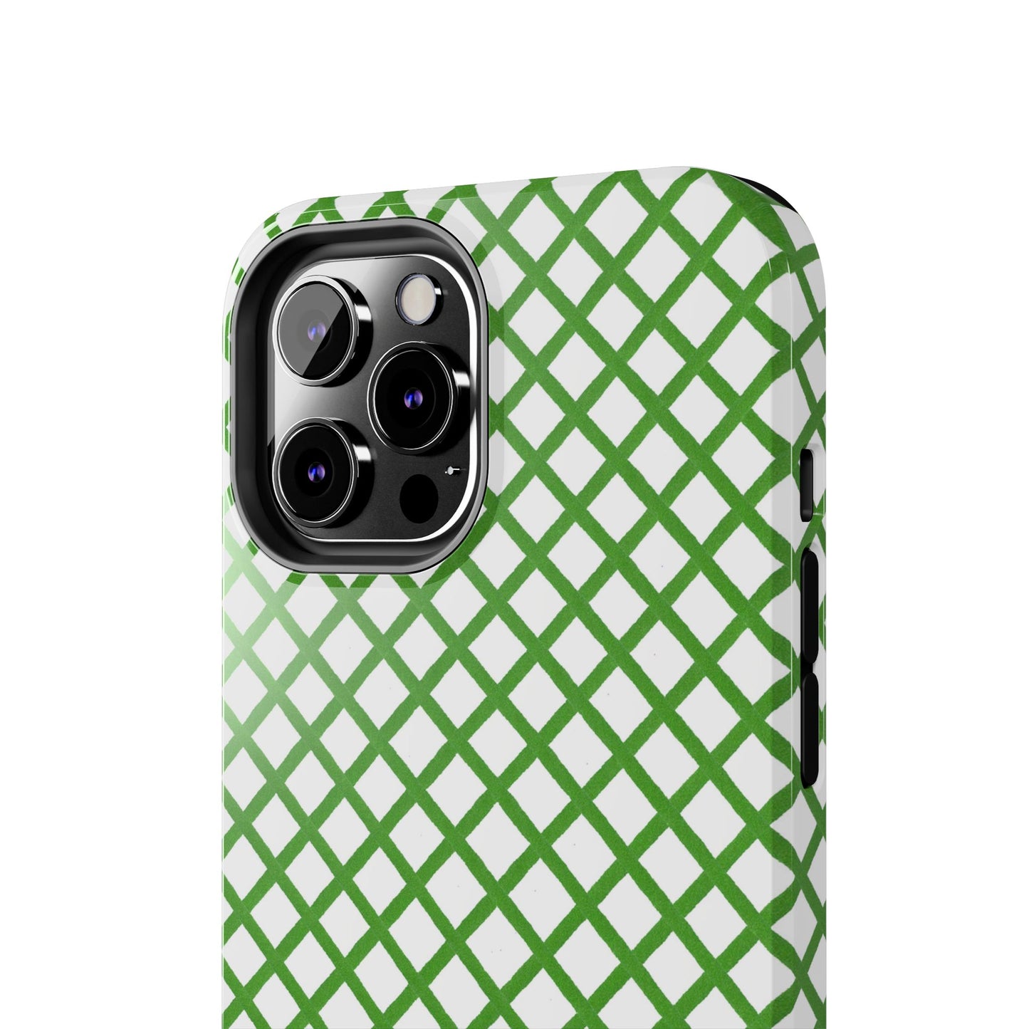 Trellis White / Green Phone Case