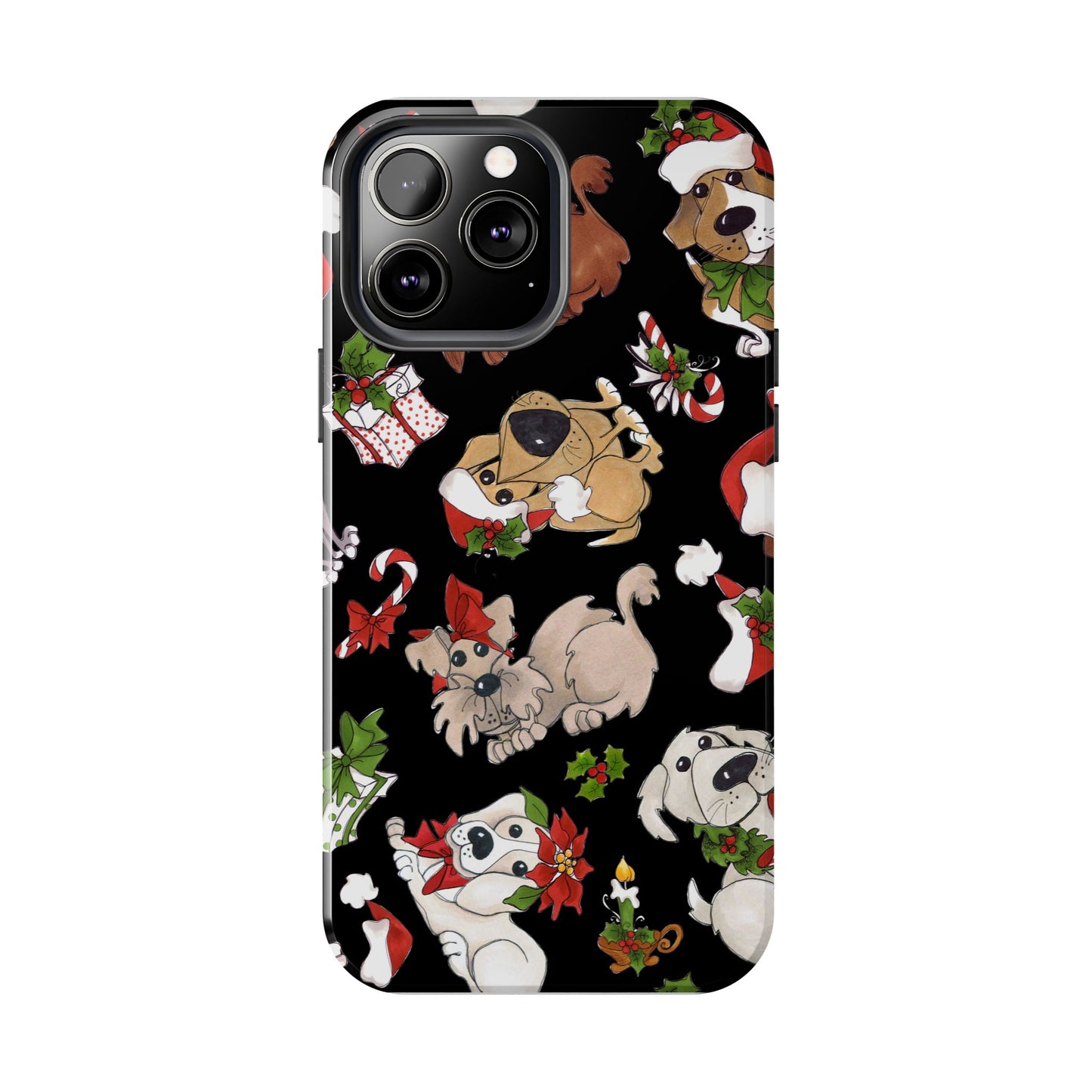 Doggie Toss Black Phone Case