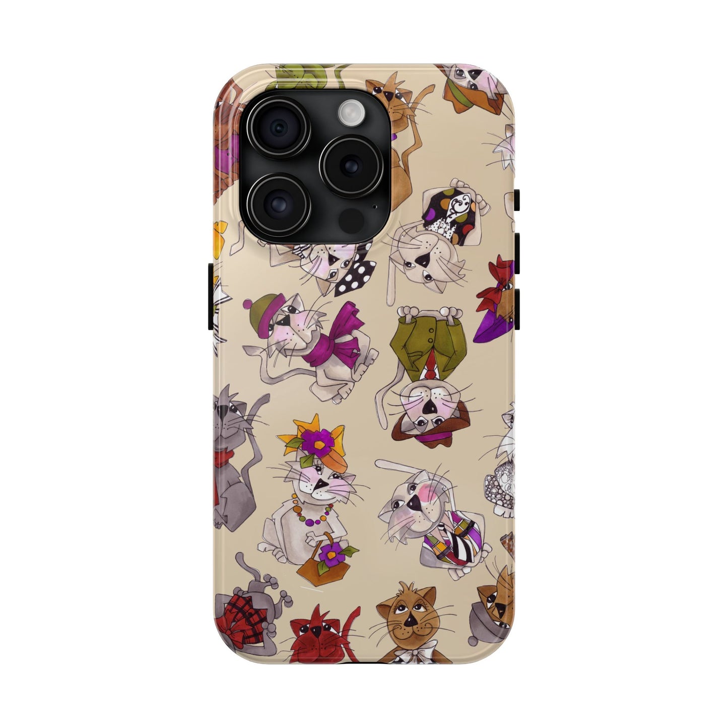 Spice Cats Tossed Muslin Phone Case