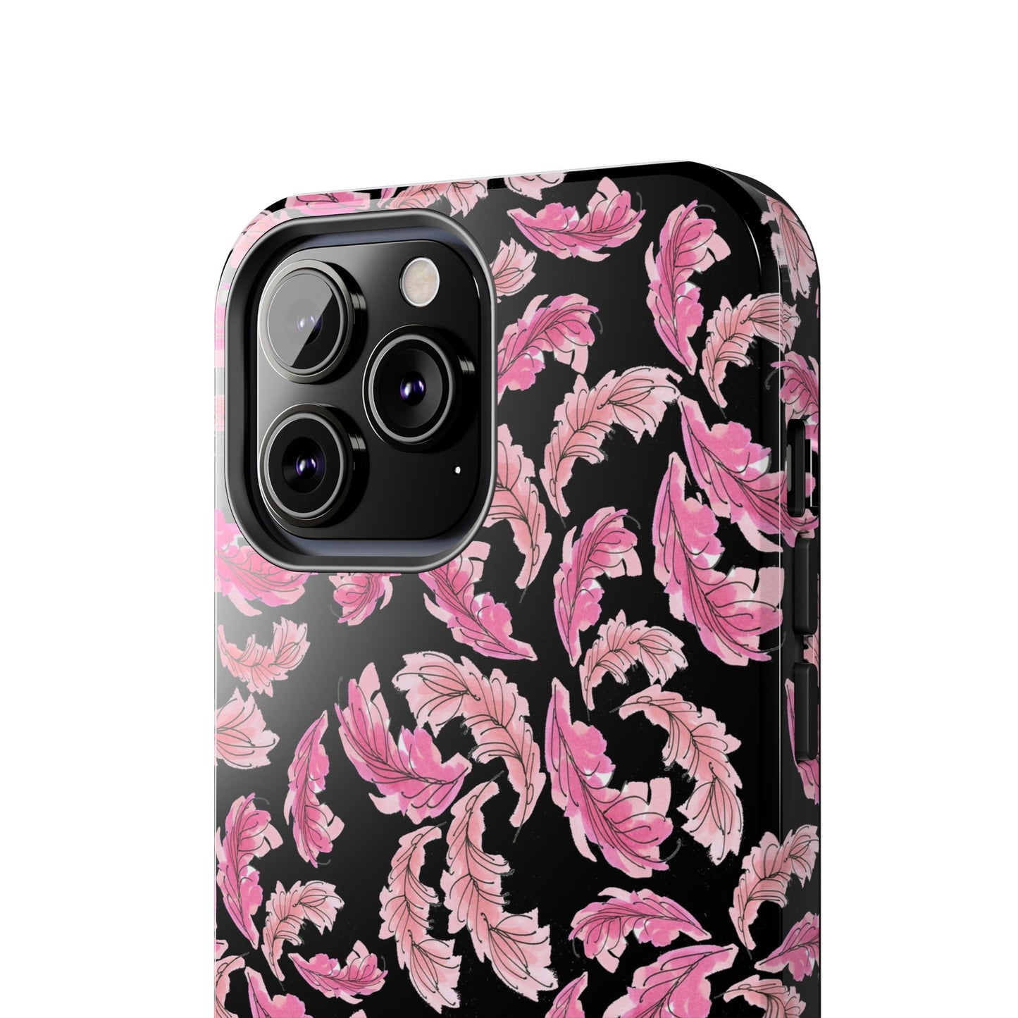 Flam Feathers Black Phone Case