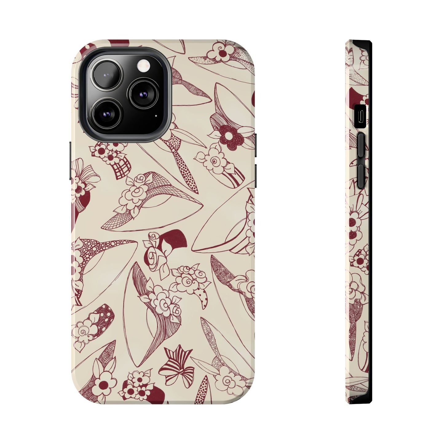 Millinery Ivory / Red Phone Case