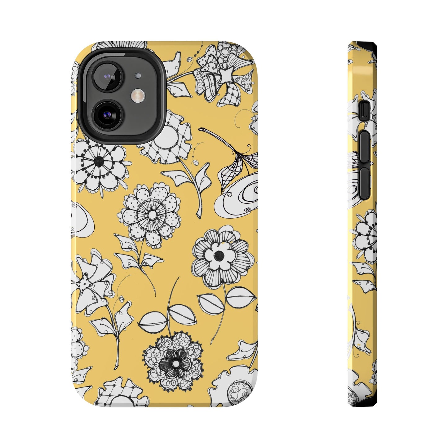 Paper Posies Yellow Phone Case