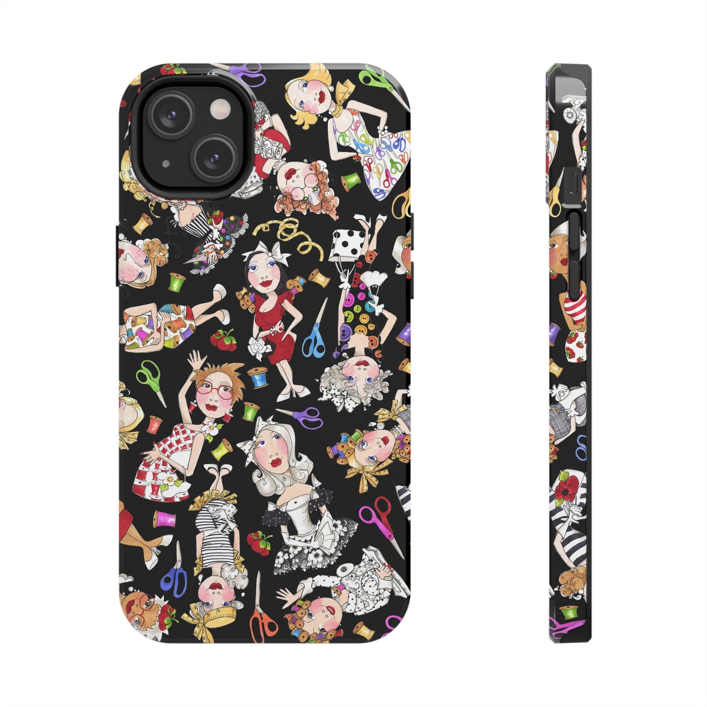 Sew Tossed Black Phone Case