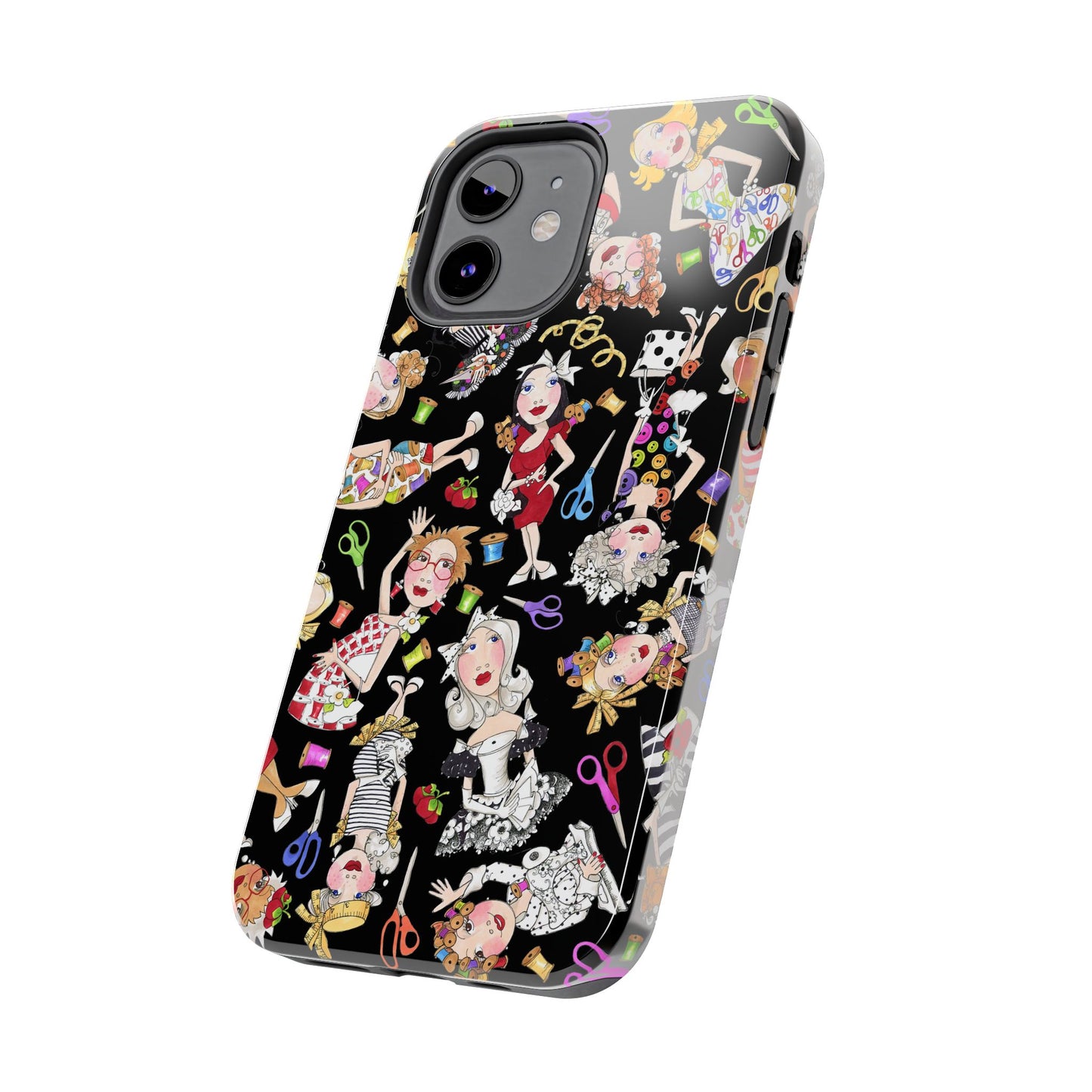 Sew Tossed Black Phone Case