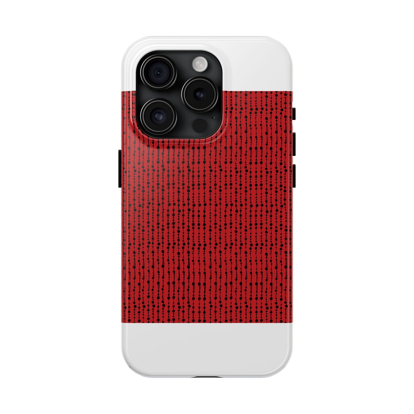 Beaded Curtain Red / Black Phone Case