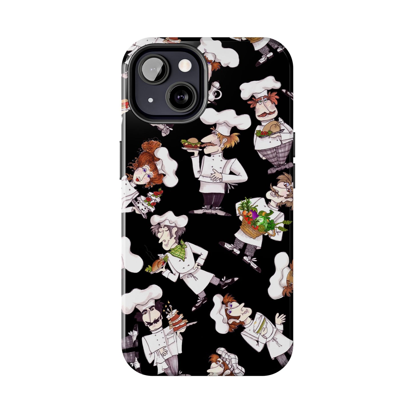 Tossed Chefs Black Phone Case