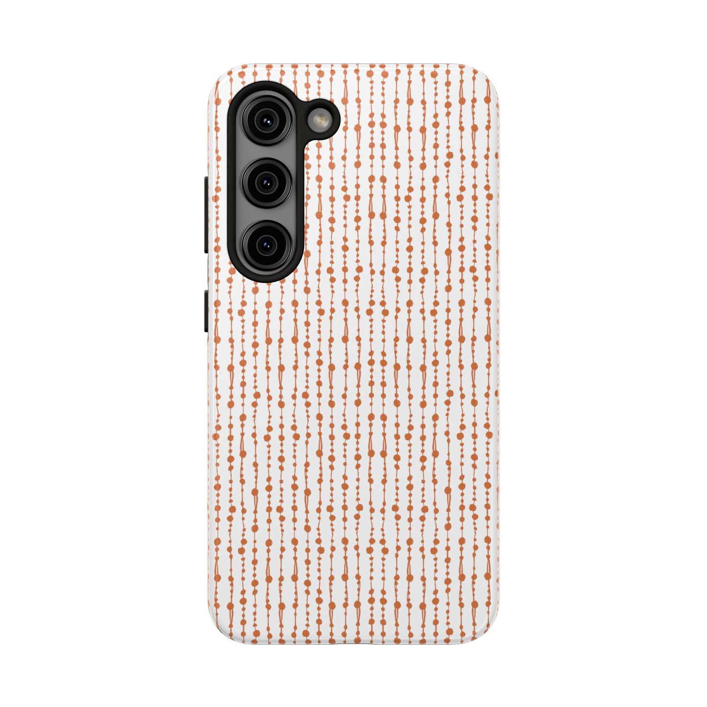 Beaded Curtain White / Bronze Phone Case