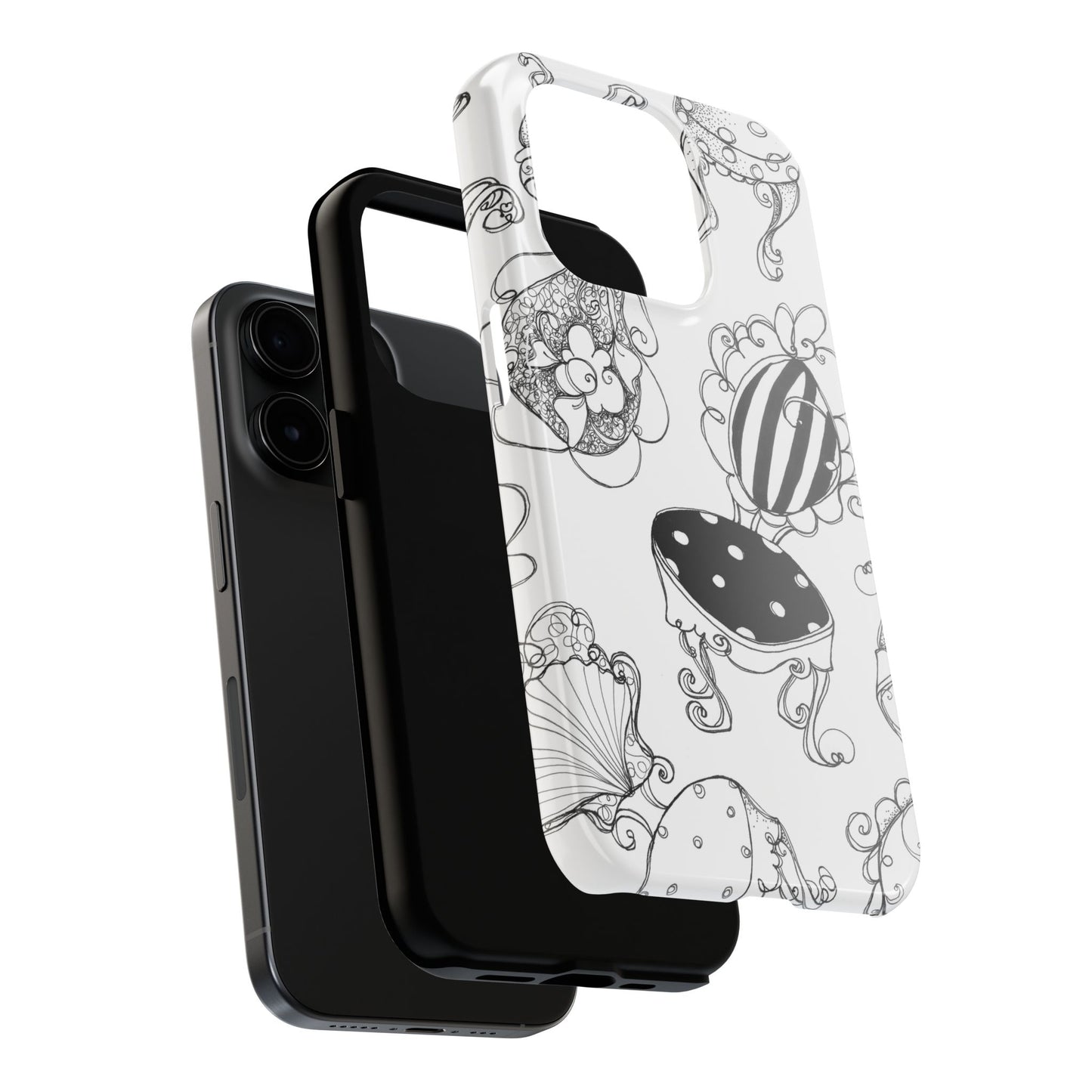 Bistro Chairs White Phone Case