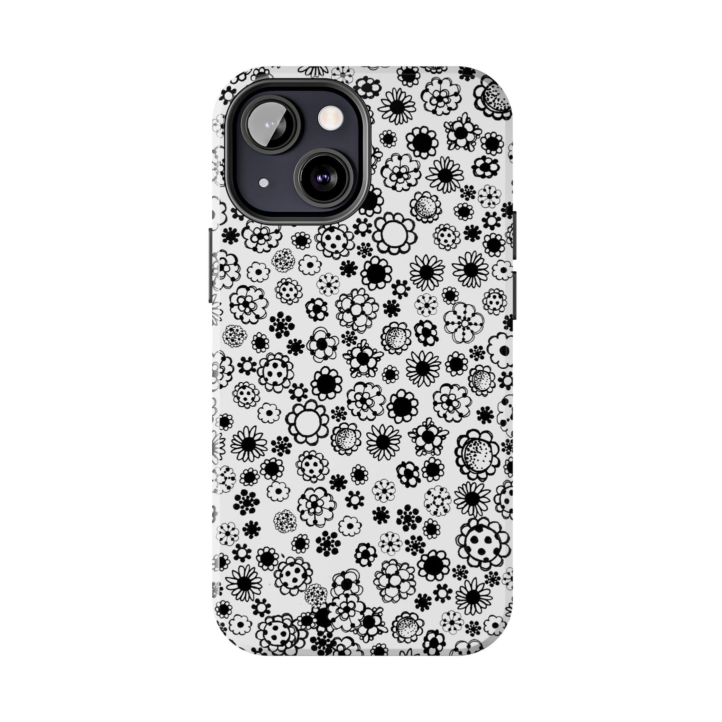 Posie Dots White / Black Phone Case