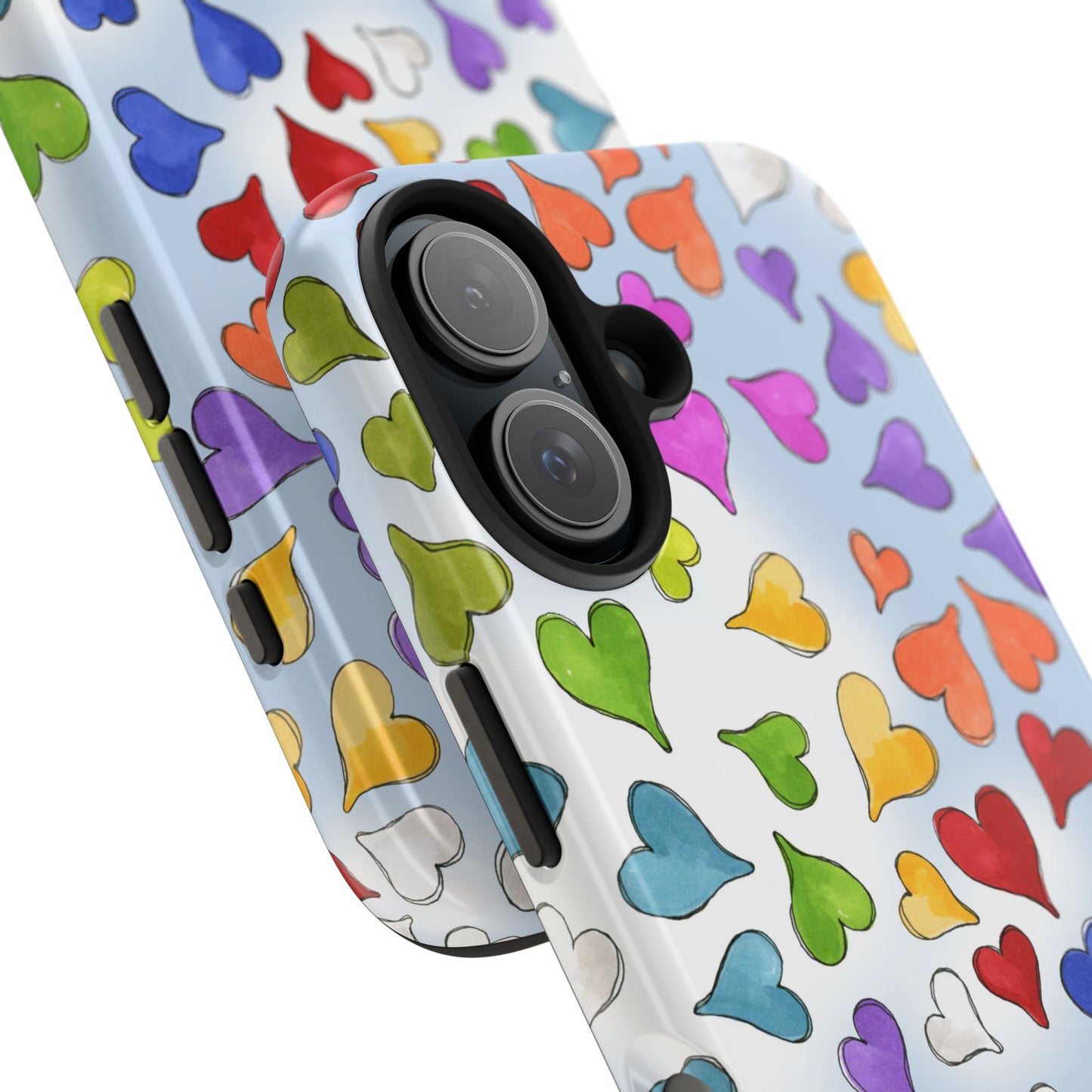 Happy Hearts Blue Sky Phone Case