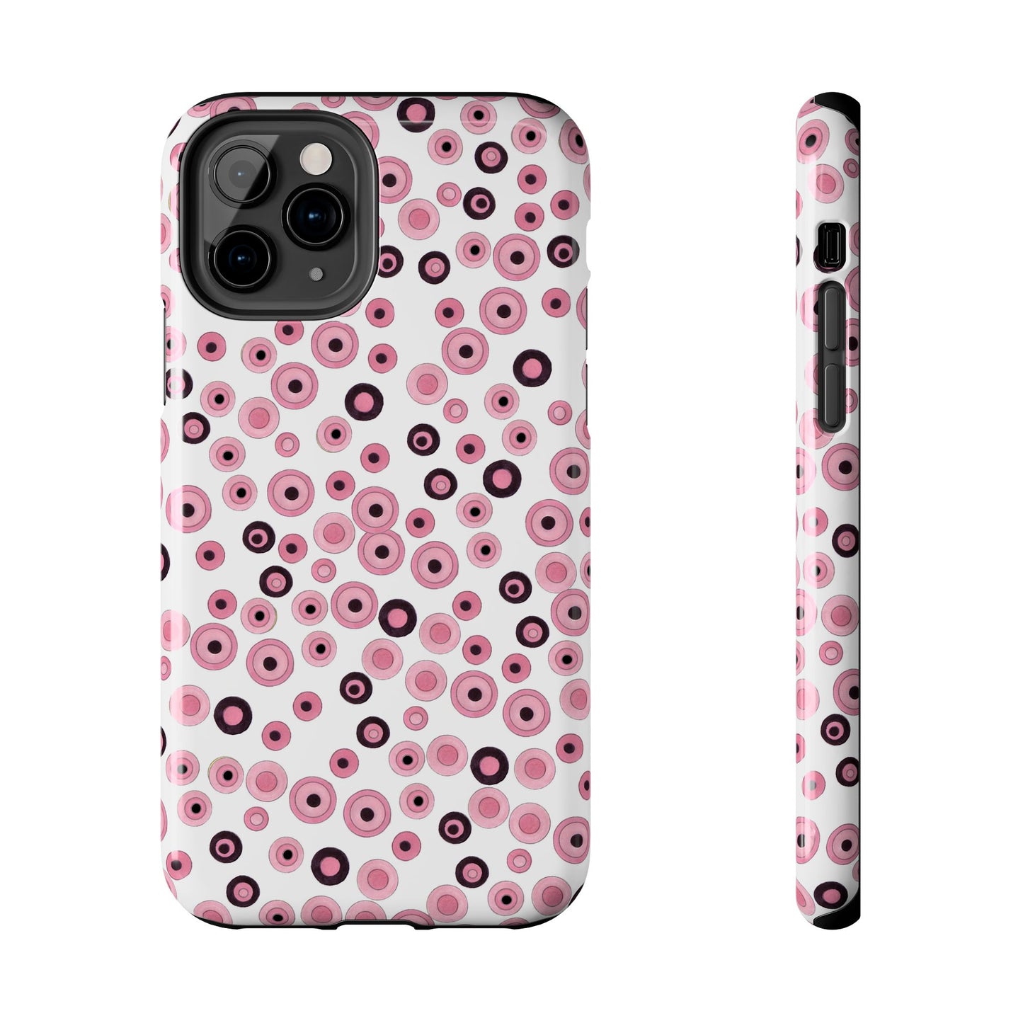 Dots White / Pink Phone Case