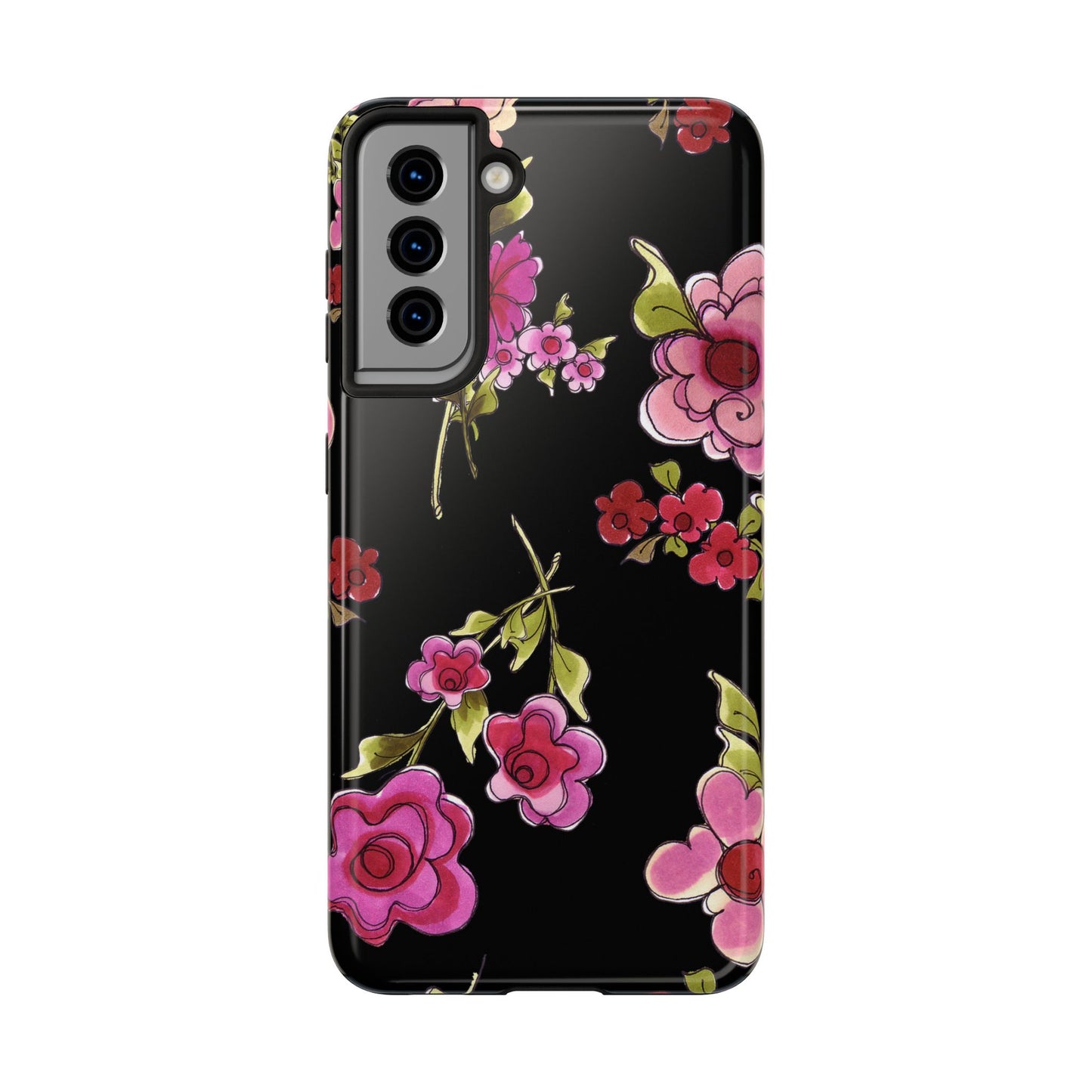 Jumbo Floral Black Phone Case