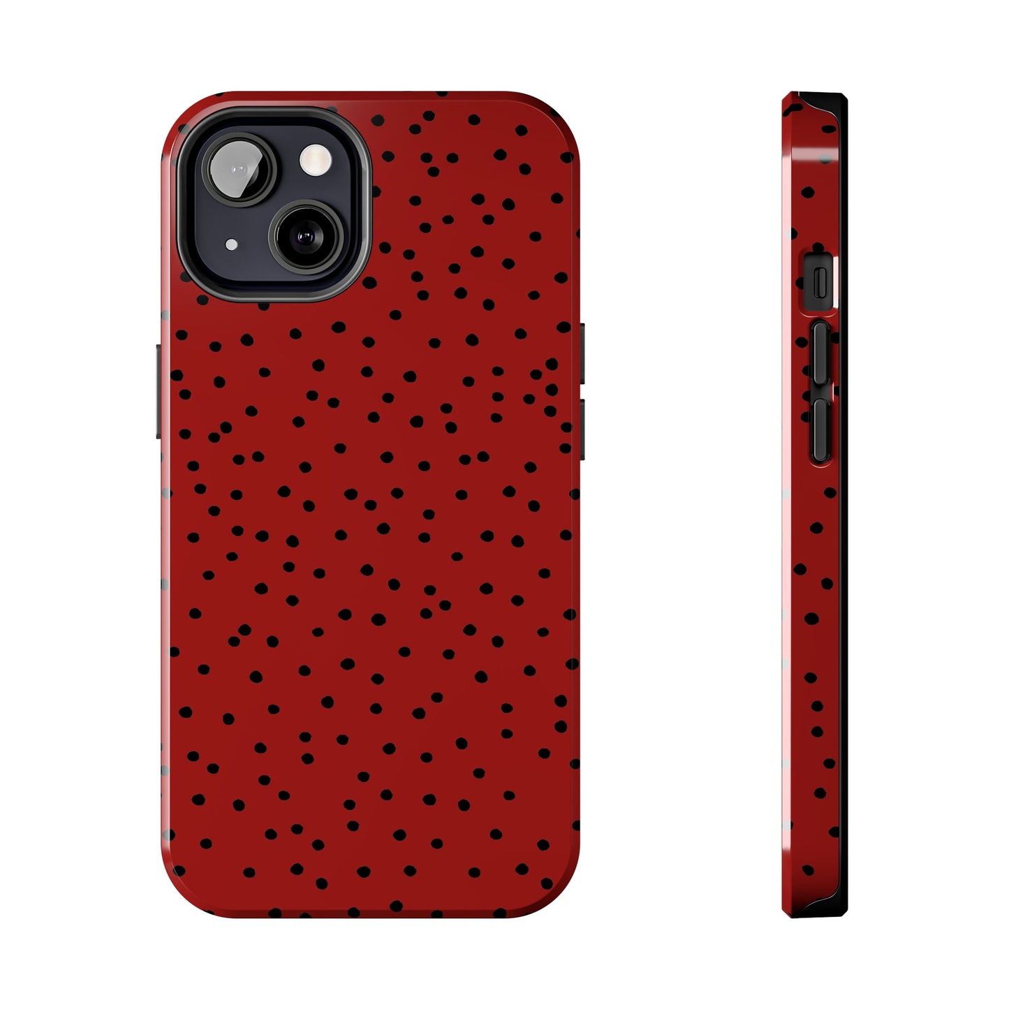 Dinky Dots Scarlett / Black Phone Case
