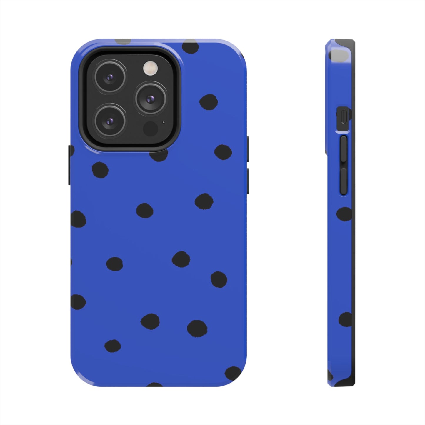 Dinky Dots Blue / Black Phone Case