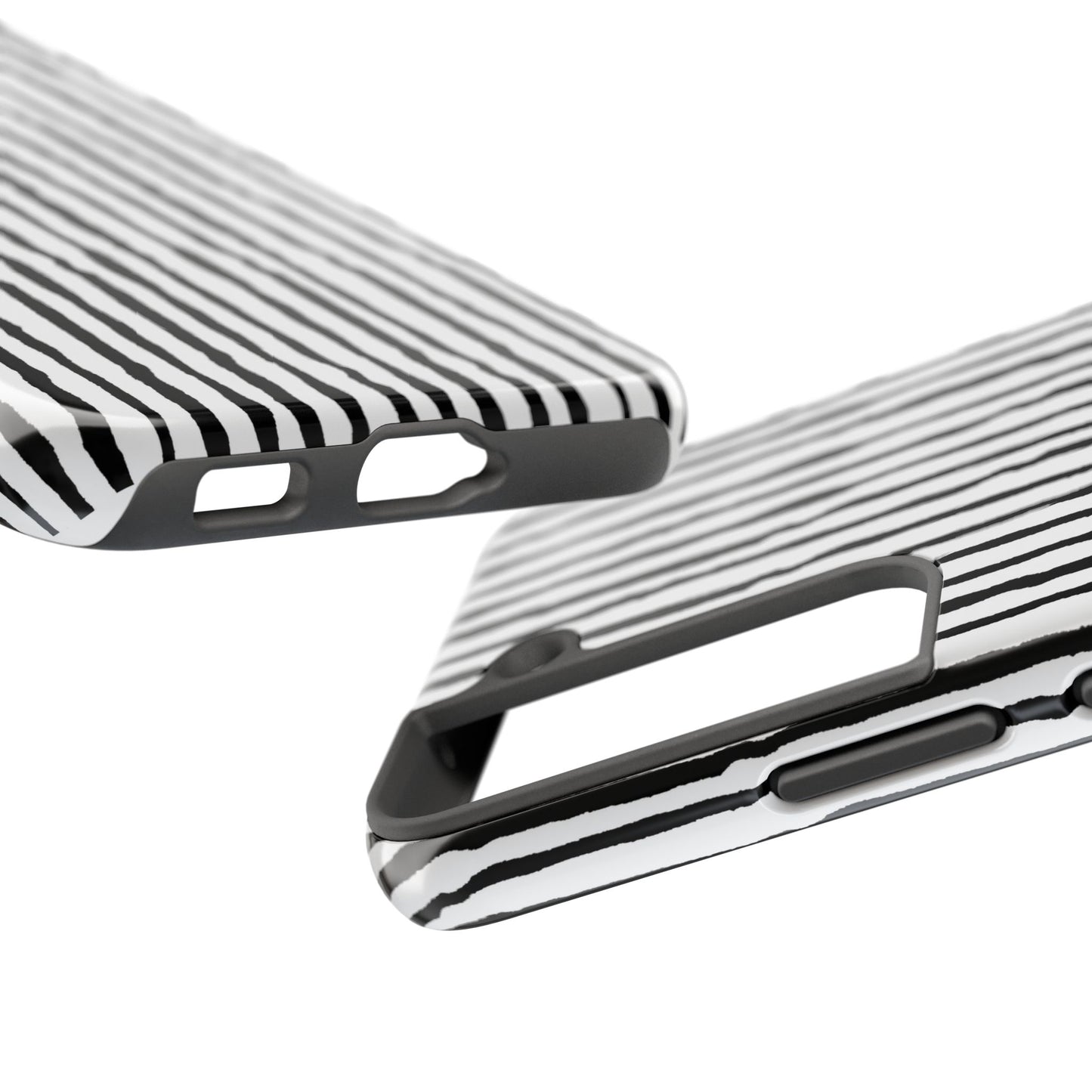 Sorta Stripe White / Black Phone Case