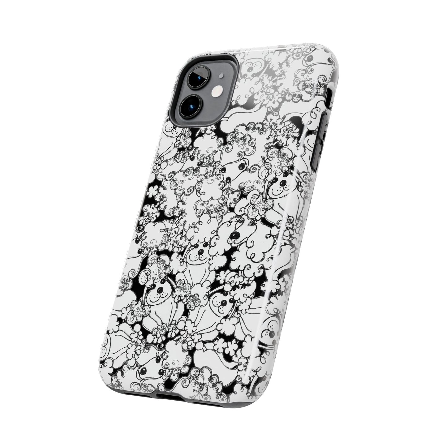 Poodle Party Black Phone Case
