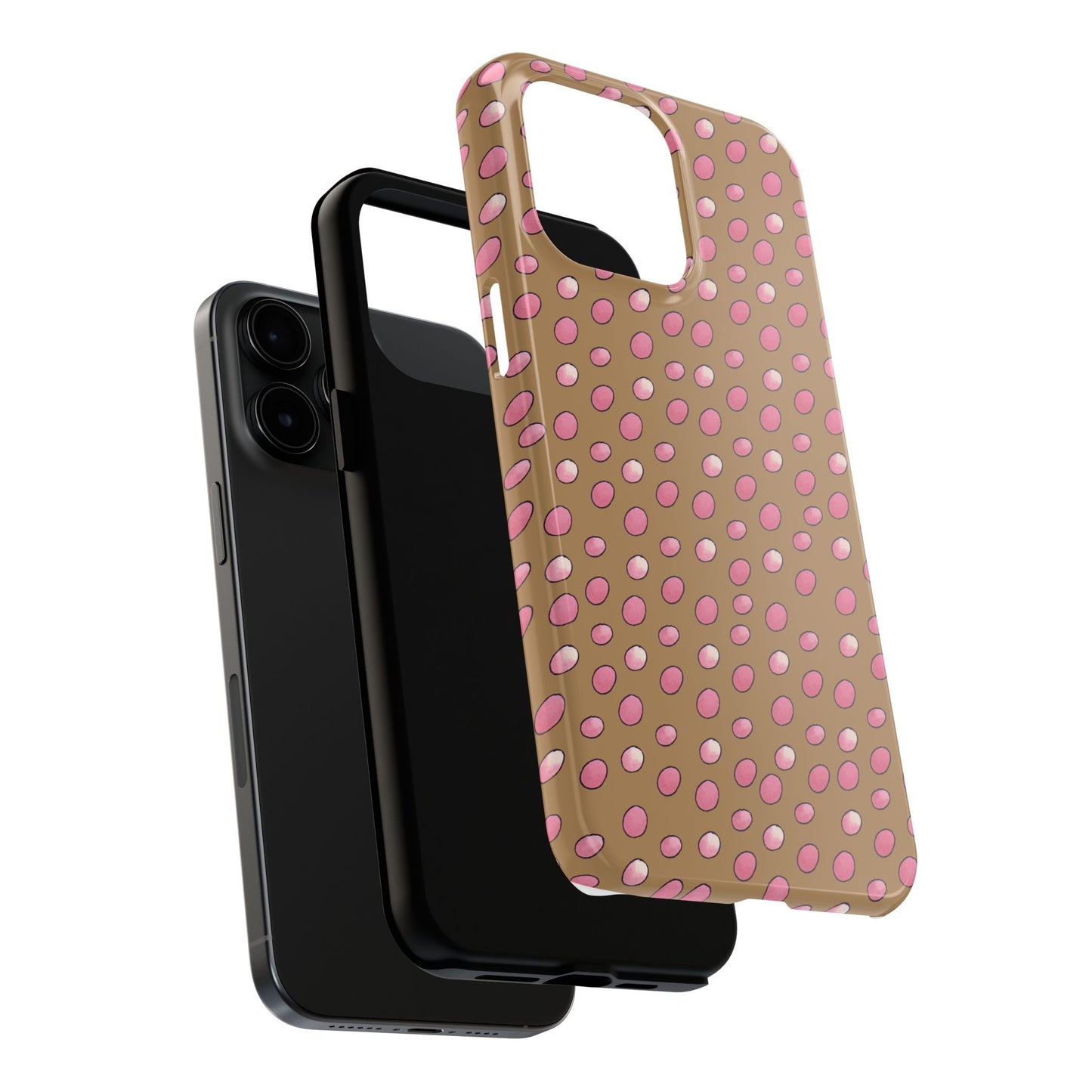 Egg Dots Chocolate / Pink Phone Case