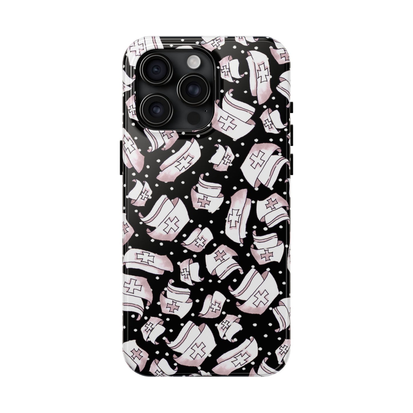 Med Hats Black Phone Case