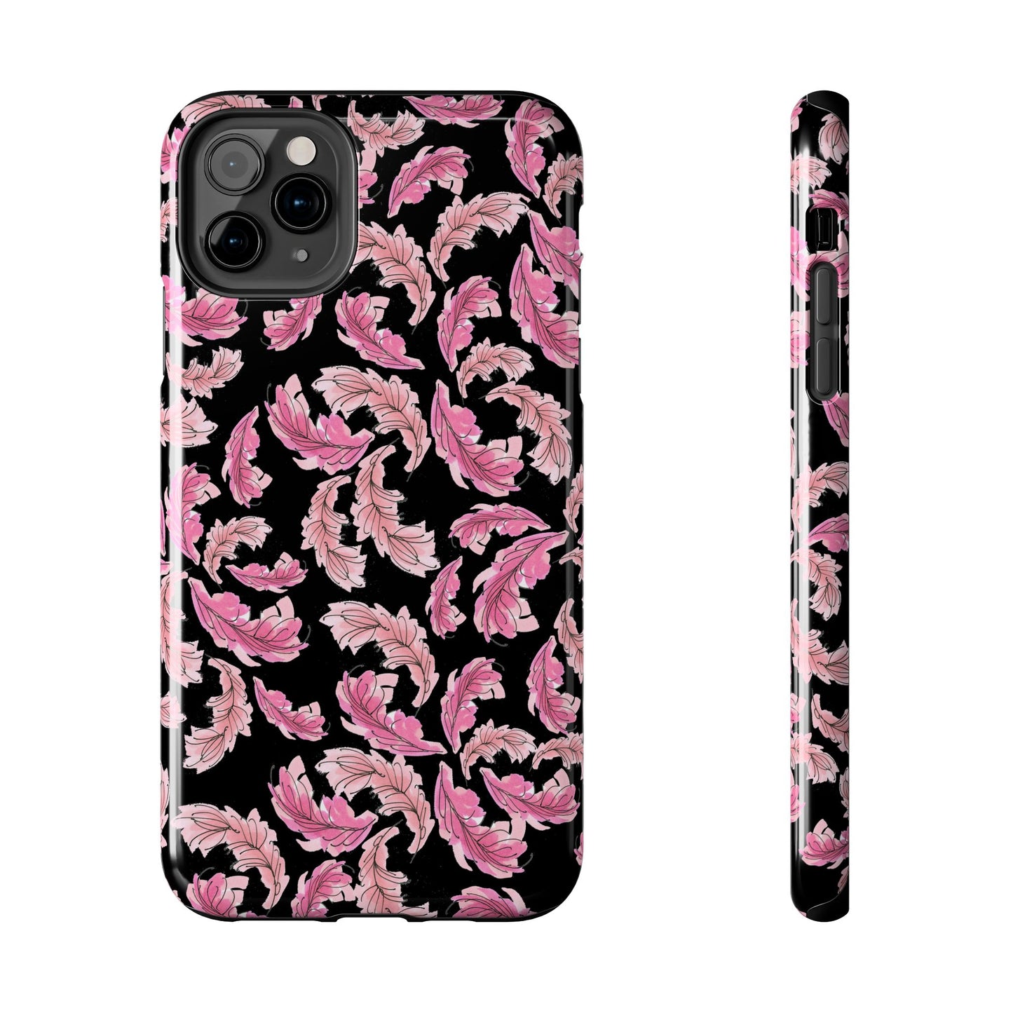 Flam Feathers Black Phone Case